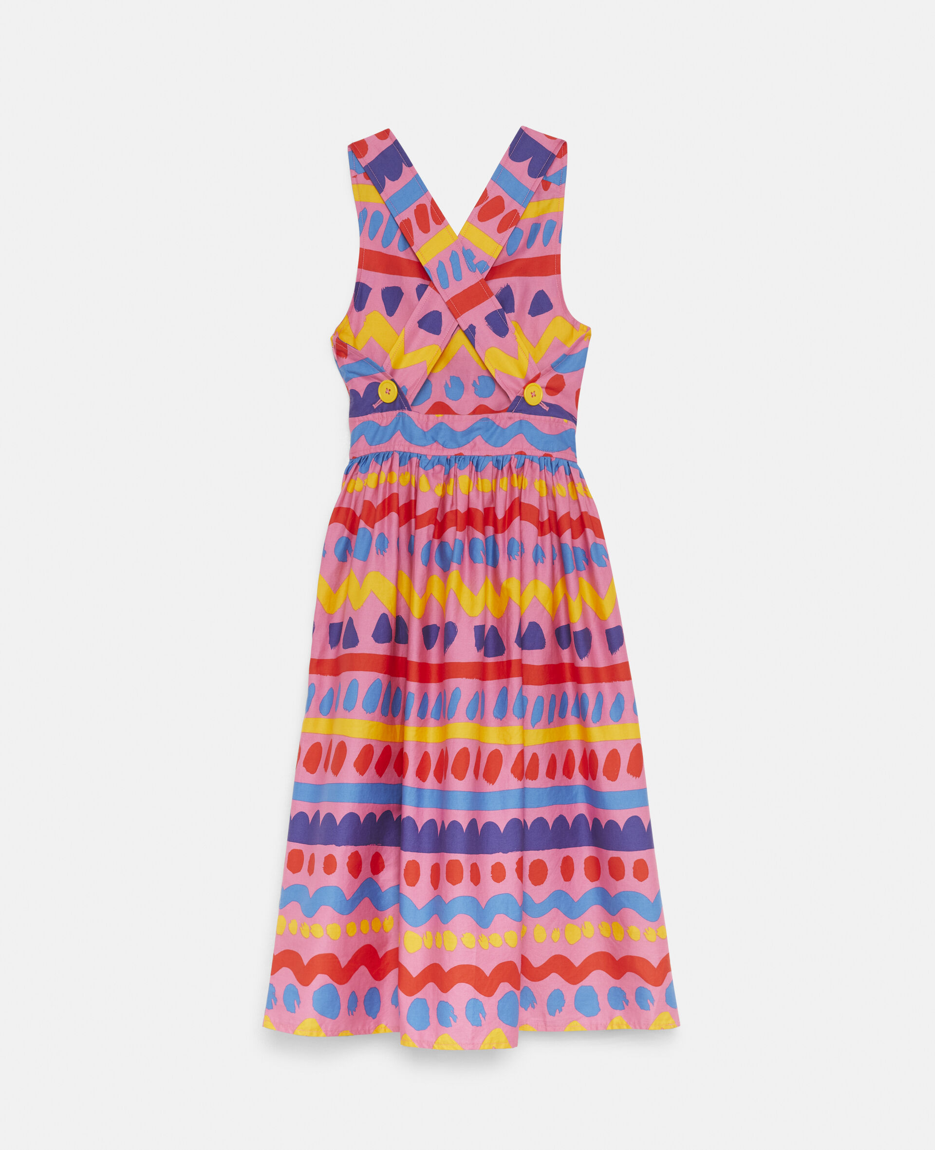 Striped Satin Cotton Dress-Multicolour-large Striped Satin Cotton Dress-Multicolour-large image number 2