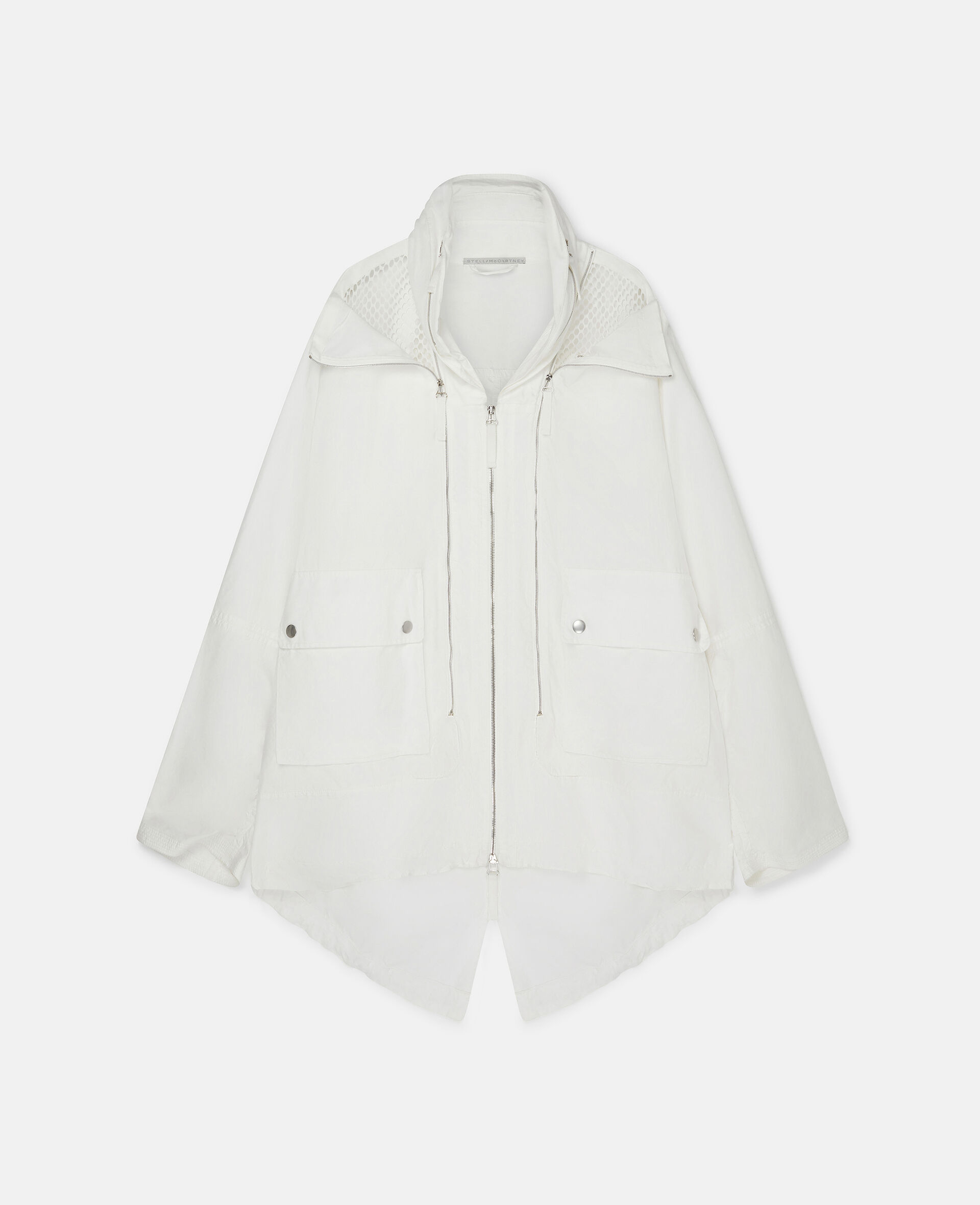 Oversized Zip Jacket-White-large image number 0