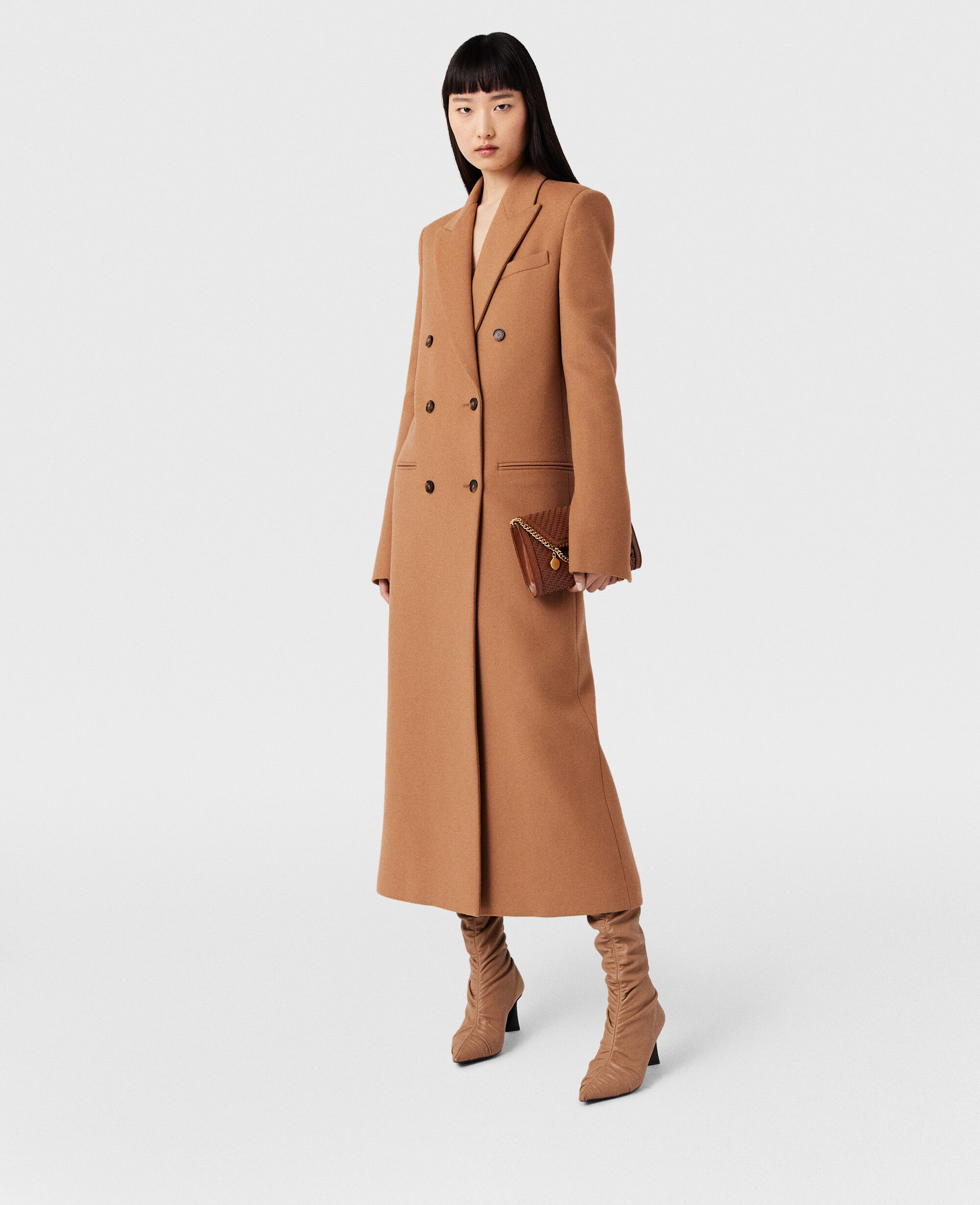 Beige longline coat store