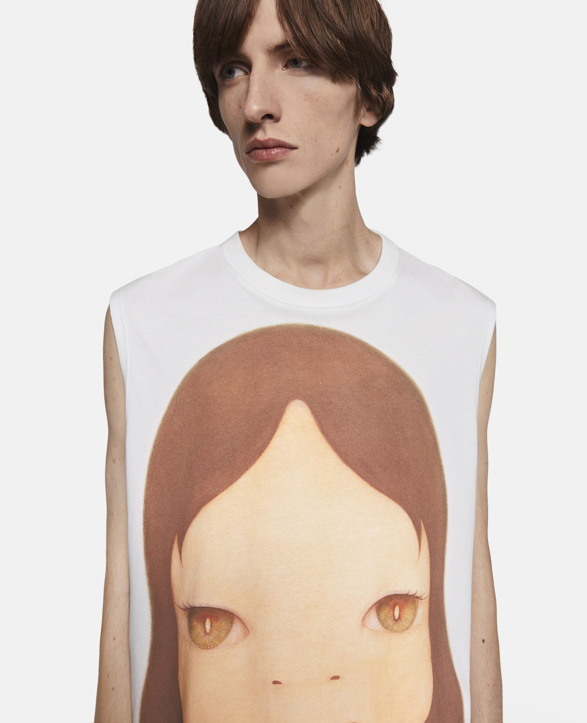 Twins I Print Tank Top-White-large image number 3