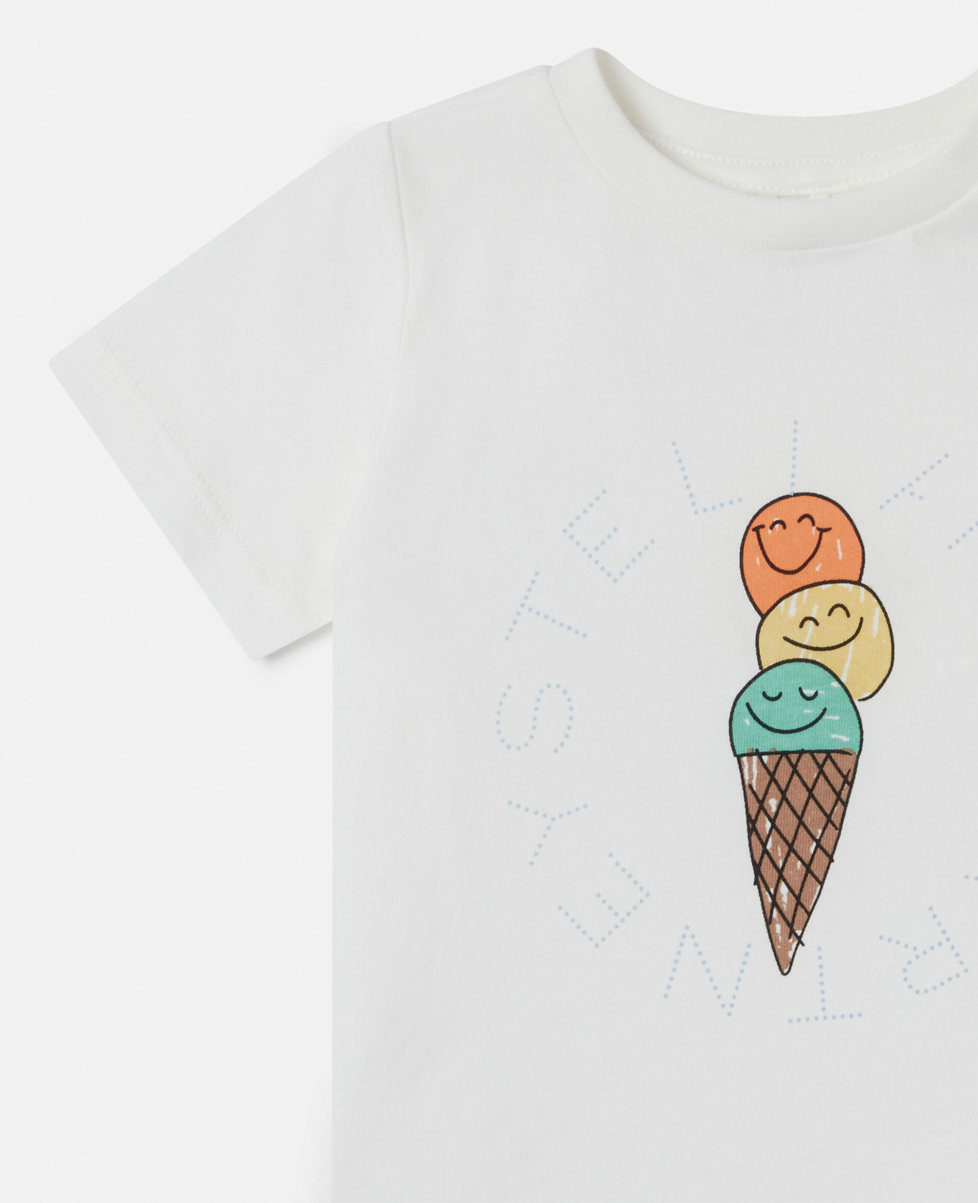 Ice Cream Graphic T-Shirt-Cream-large image number 1