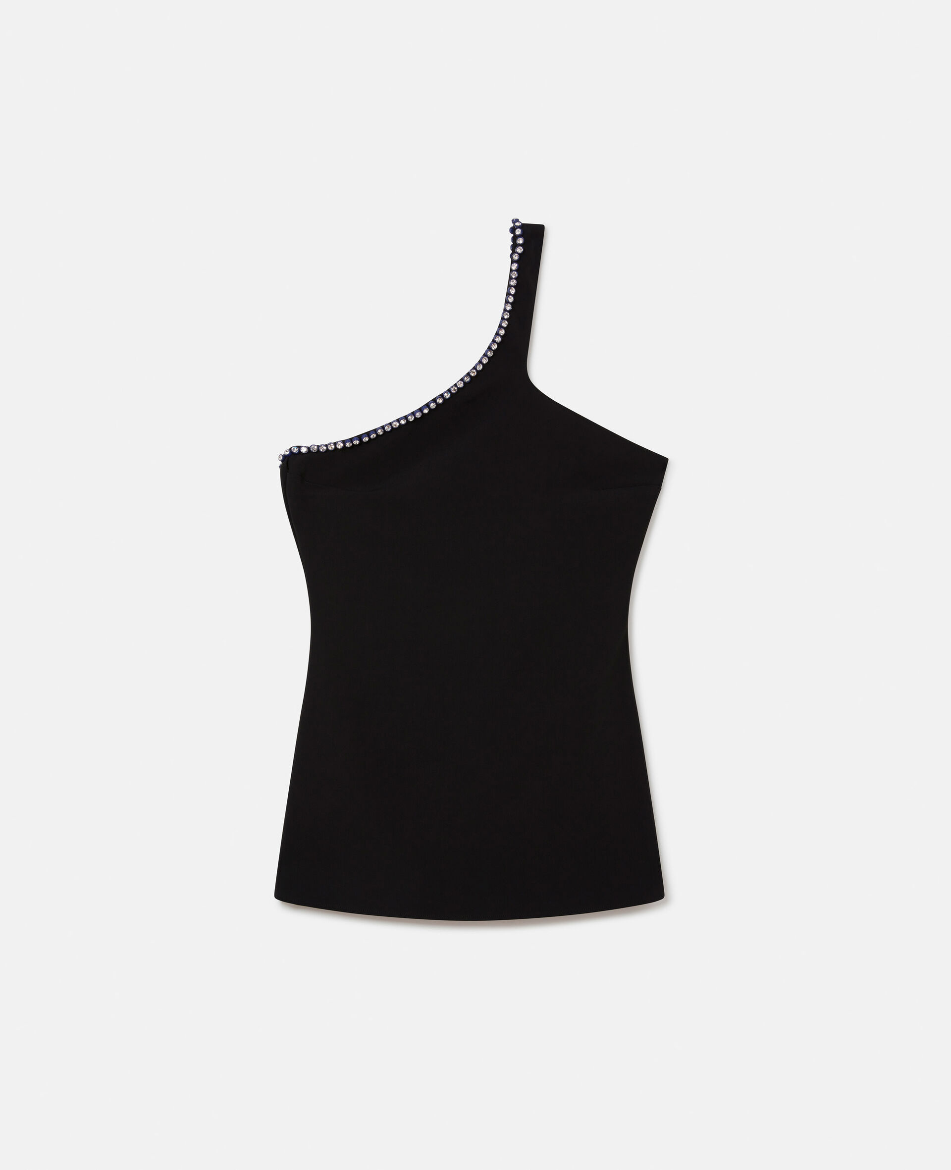 Crystal Frame One-Shoulder Top-Black-large image number 0