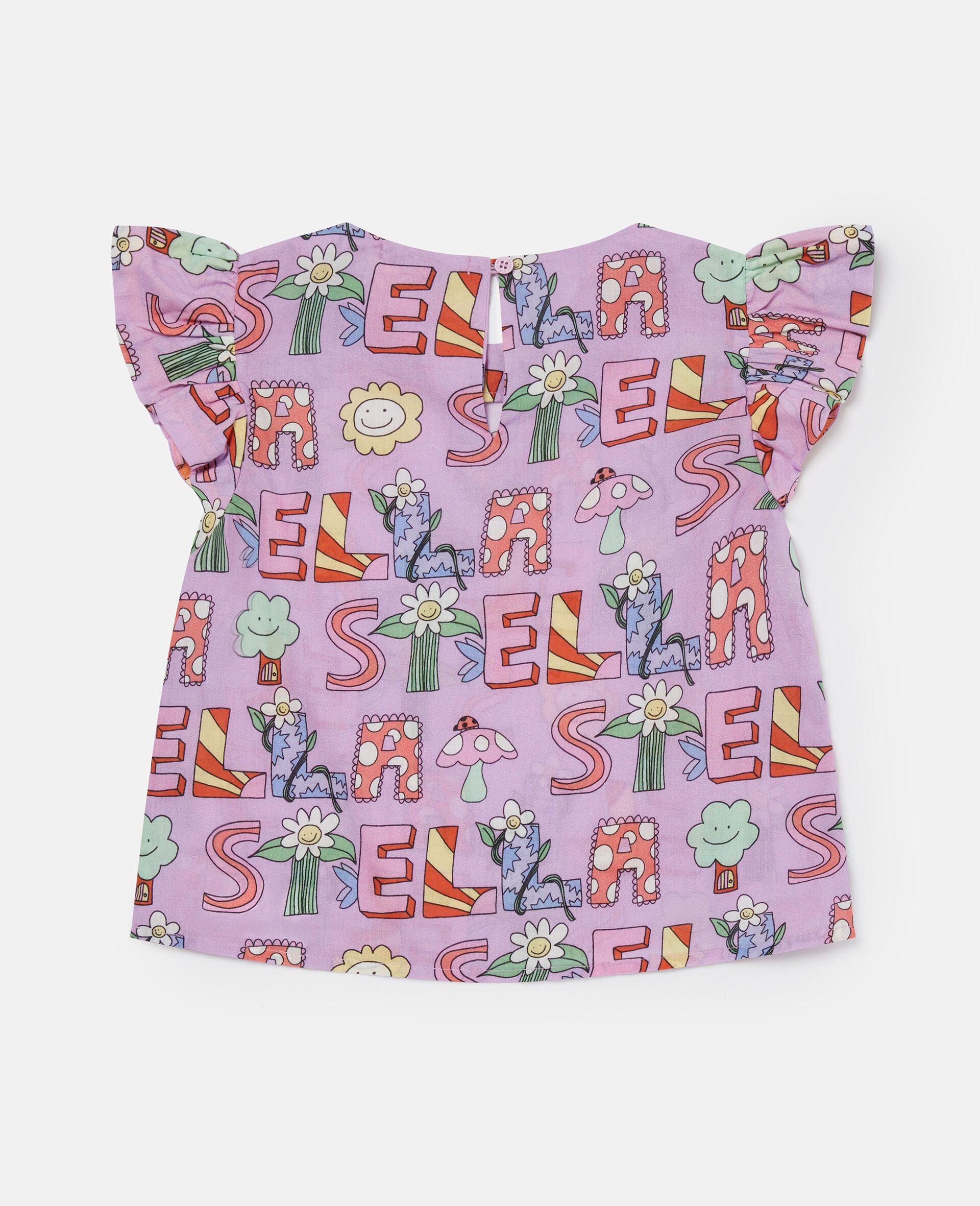 Stella Woodland Lettering Pleated Cap-Sleeve T-Shirt-Purple-large Stella Woodland Lettering Pleated Cap-Sleeve T-Shirt-Purple-large image number 2