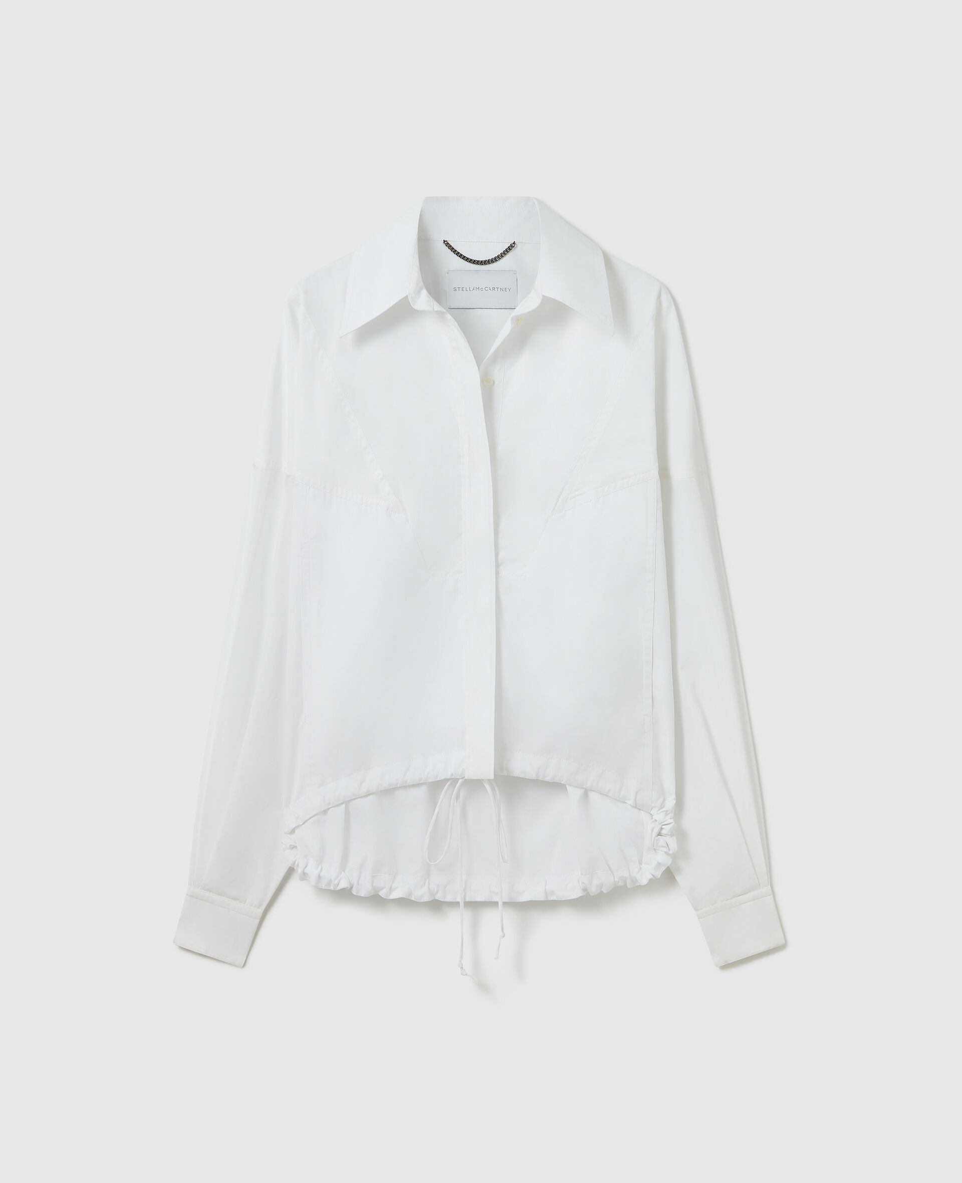 Poplin Bomber Jacket-White-medium
