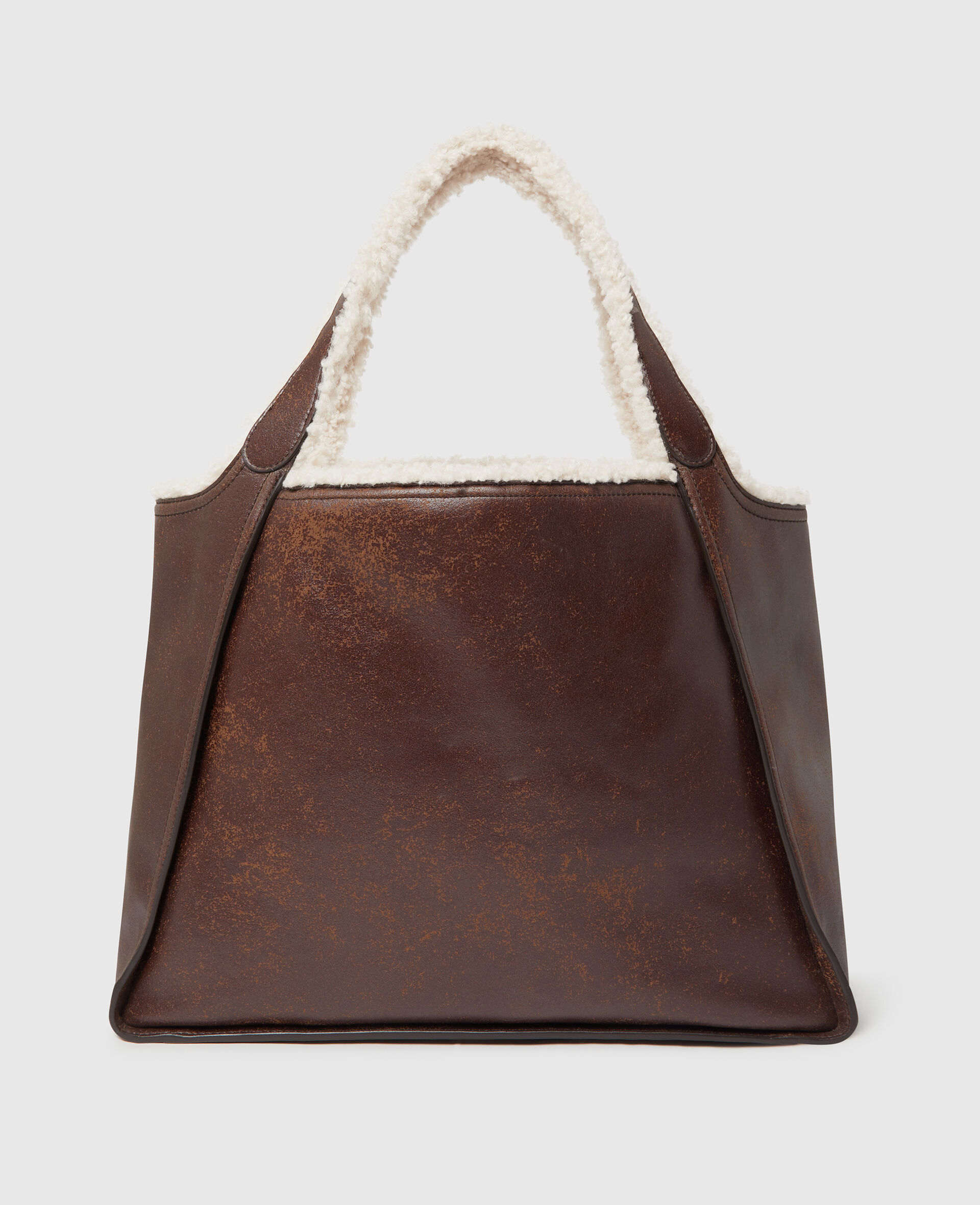 Logo Plush-Lined Tote Bag-Brown-large image number 3
