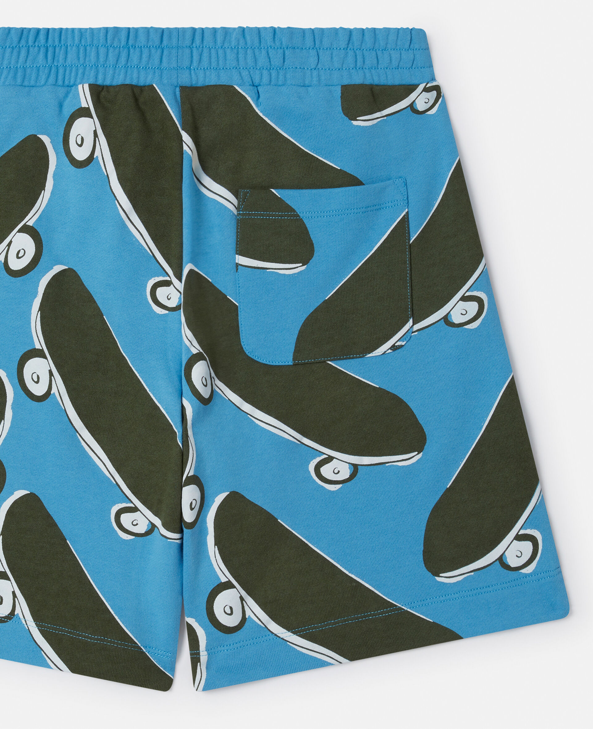Skateboard Print Shorts-Blue-large image number 3