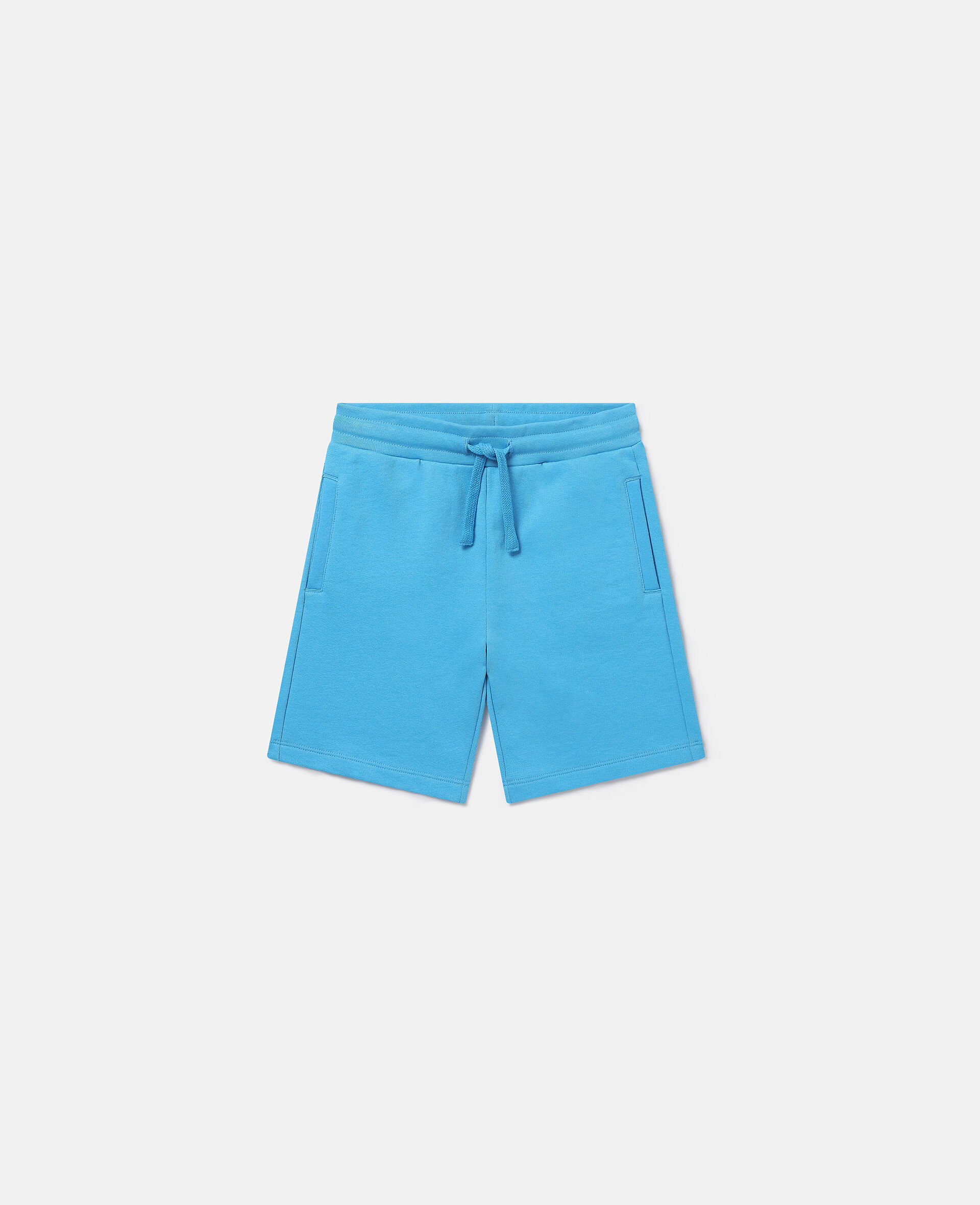 Drawstring Shorts-Blue-medium