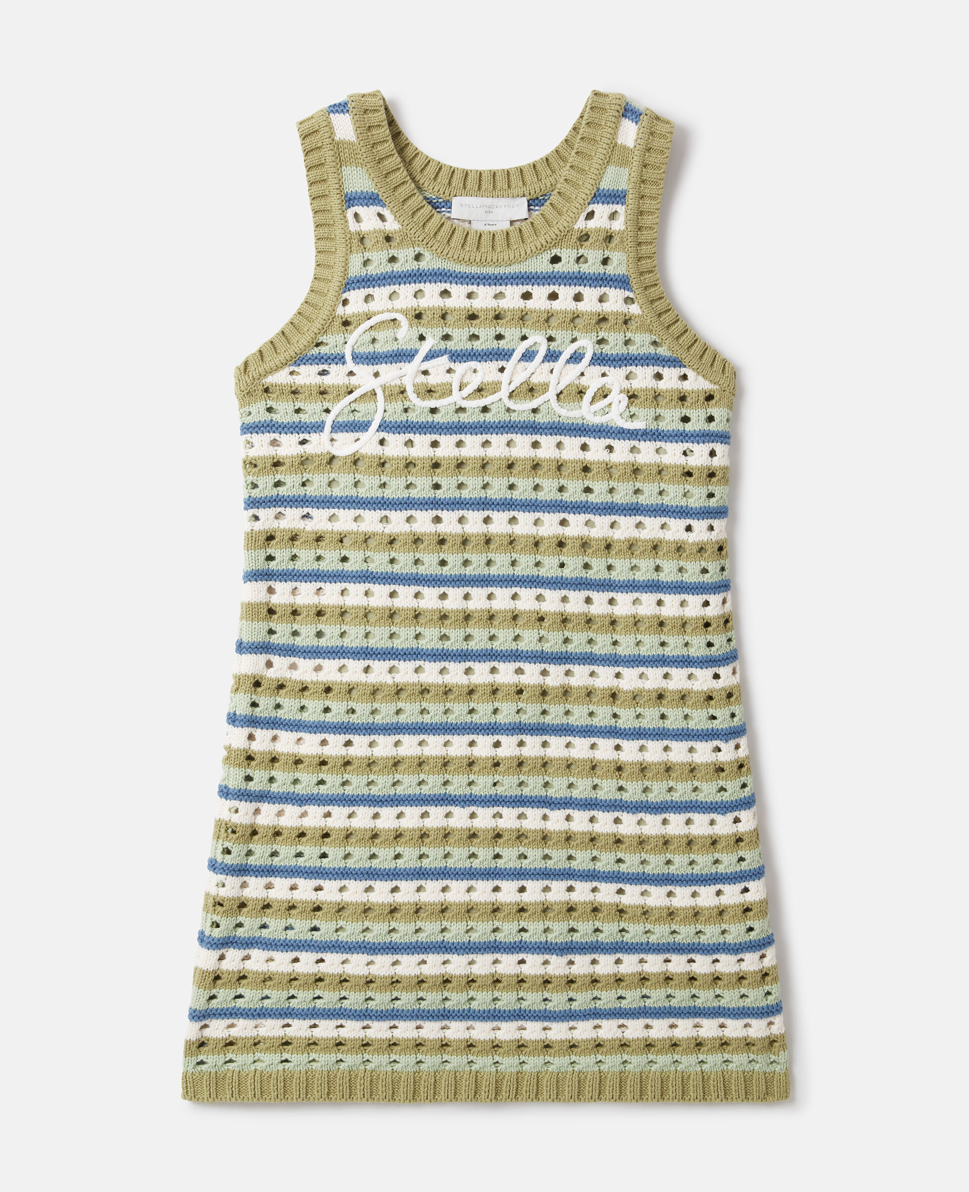 Striped Knit Tank Dress-Multicolour-medium