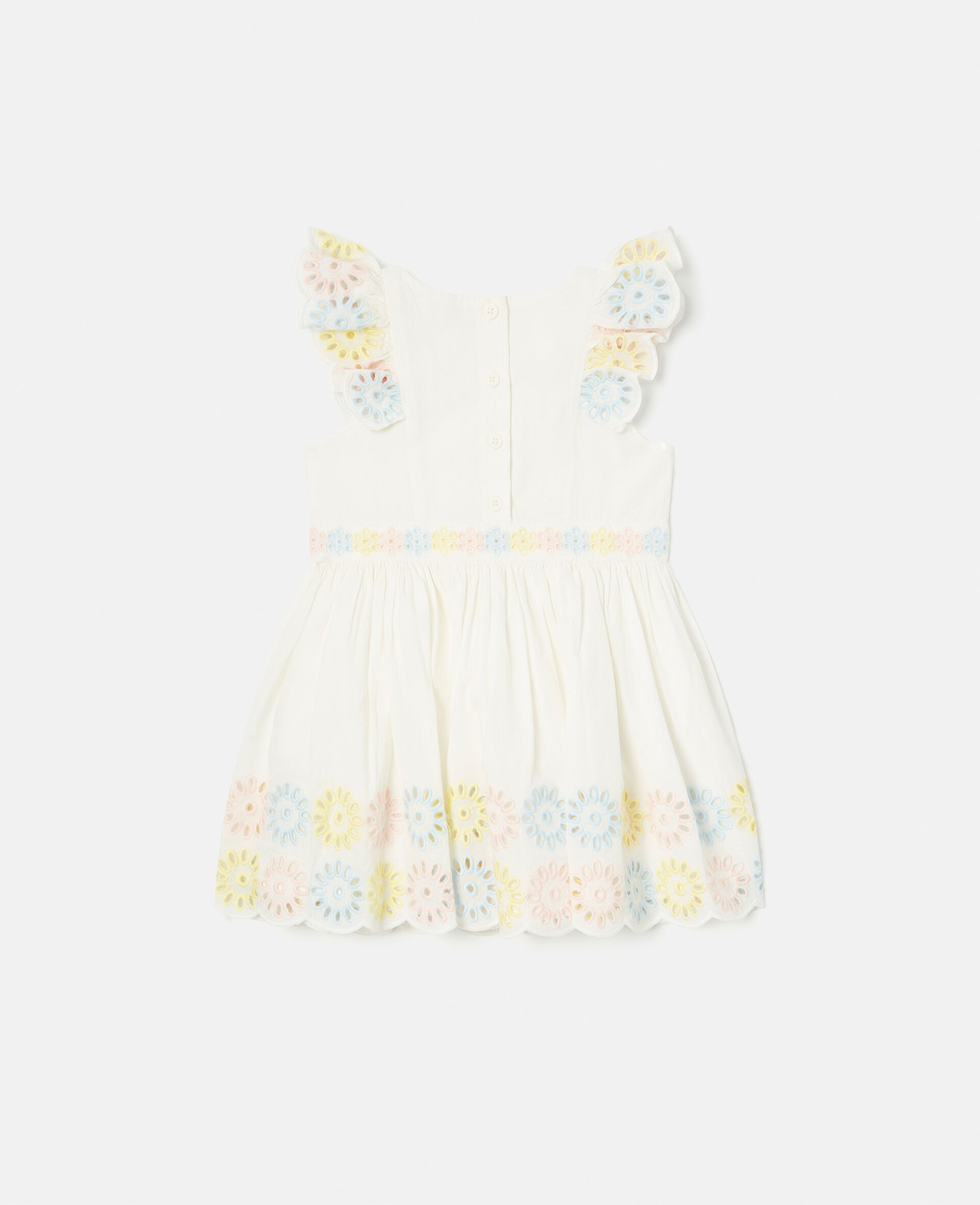 Flower Crochet Dress-White-large image number 2