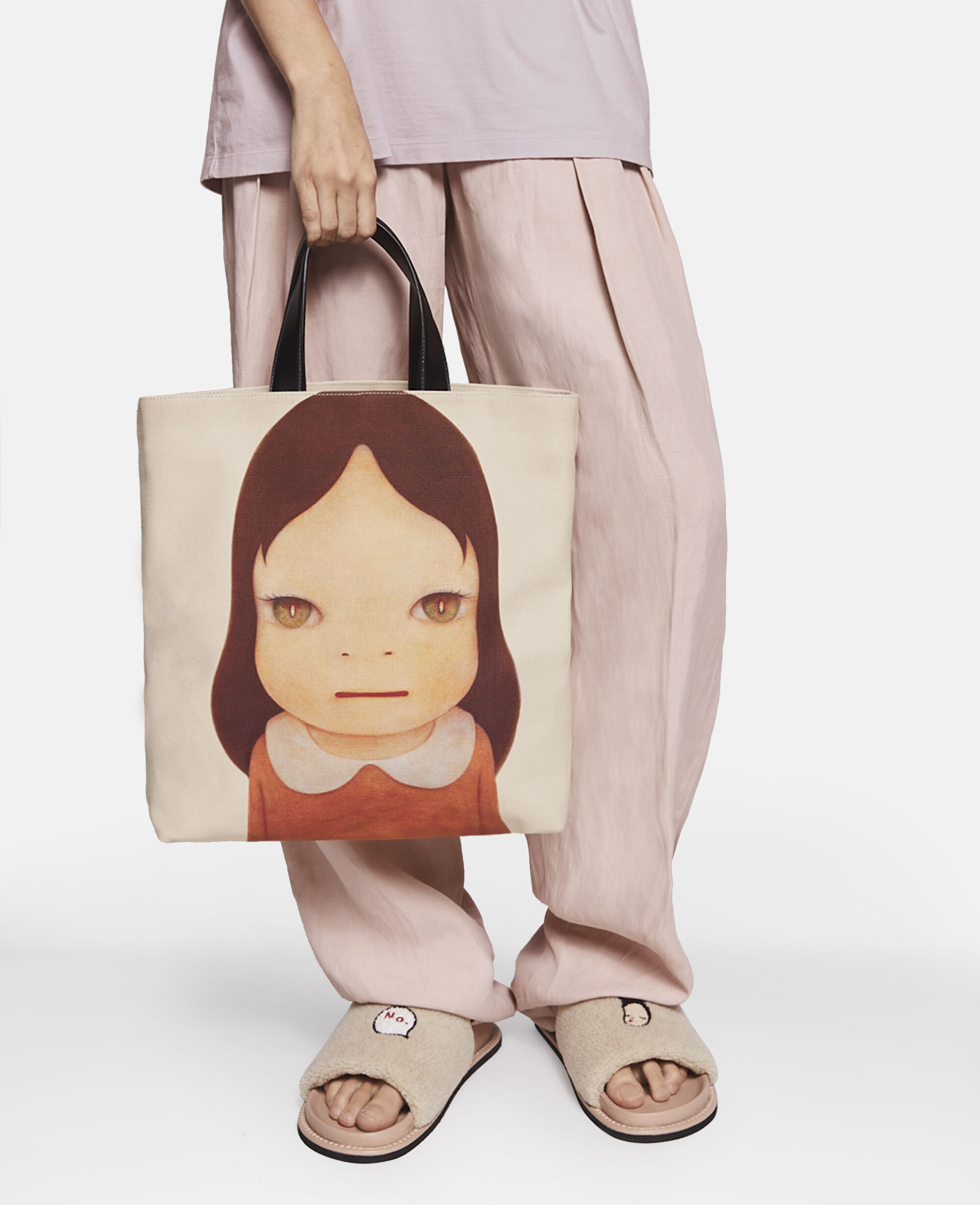 Women オーツ Twins I プリント コットン キャンバス トートバッグ