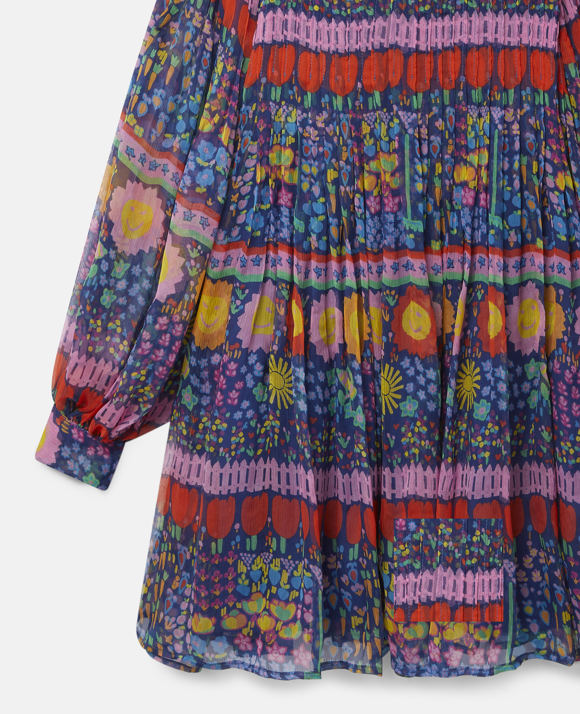 Georgette Silk Dress-Multicolour-large image number 1