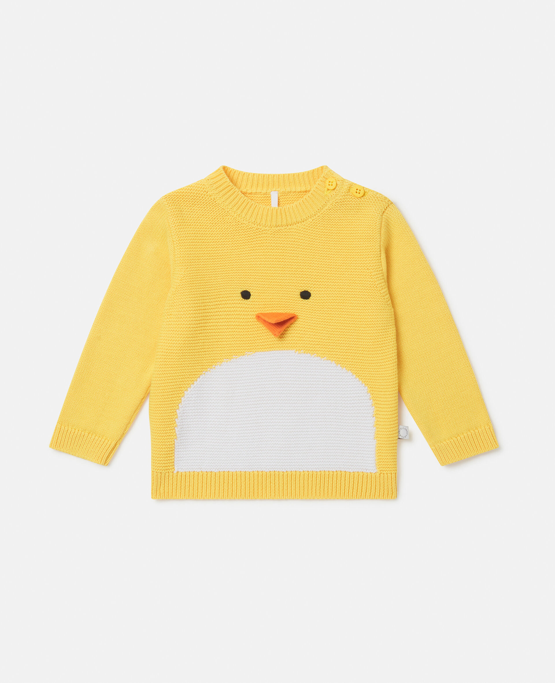 Chick Embroidered Jumper-Yellow-medium