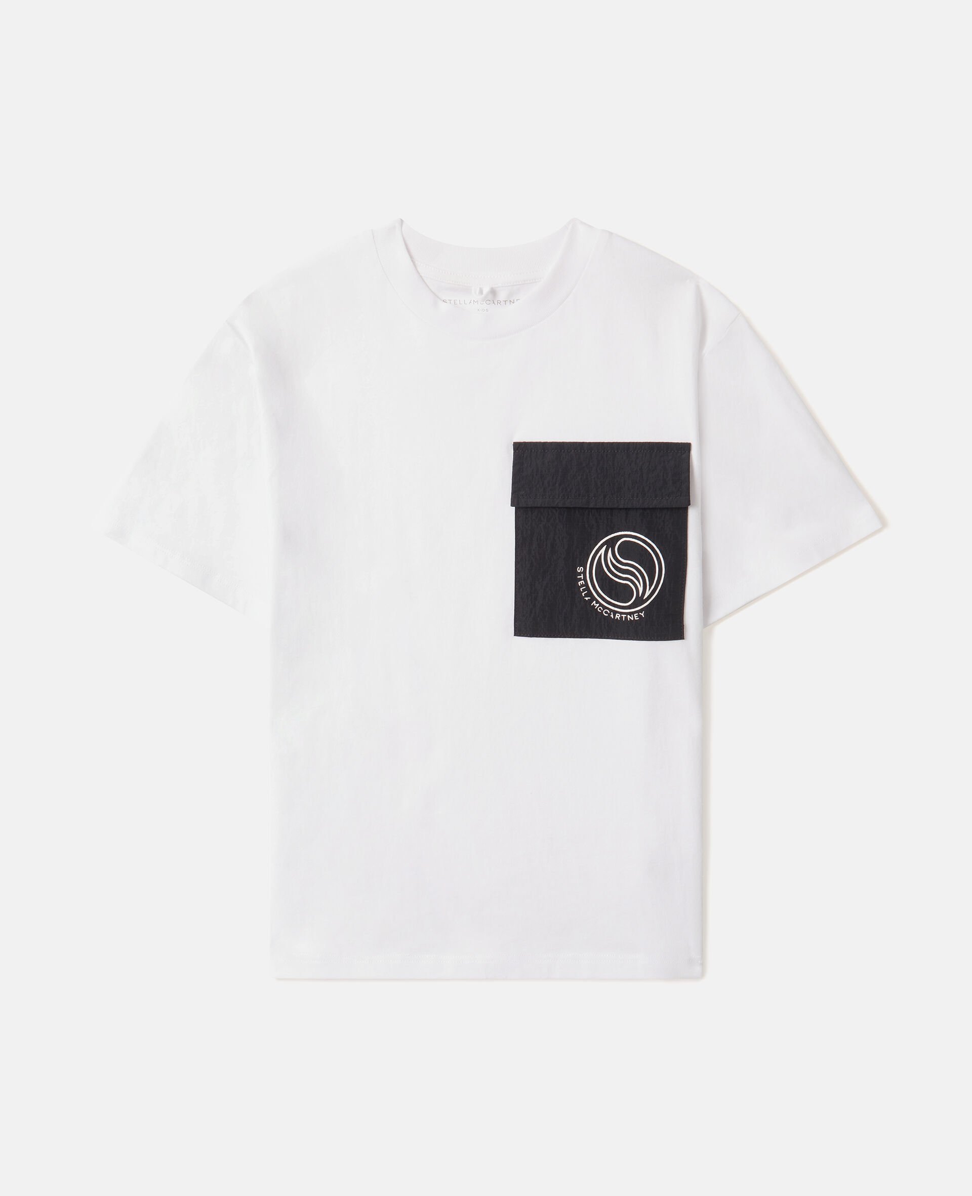 T shirt a motif logo S Wave-Blanc-medium