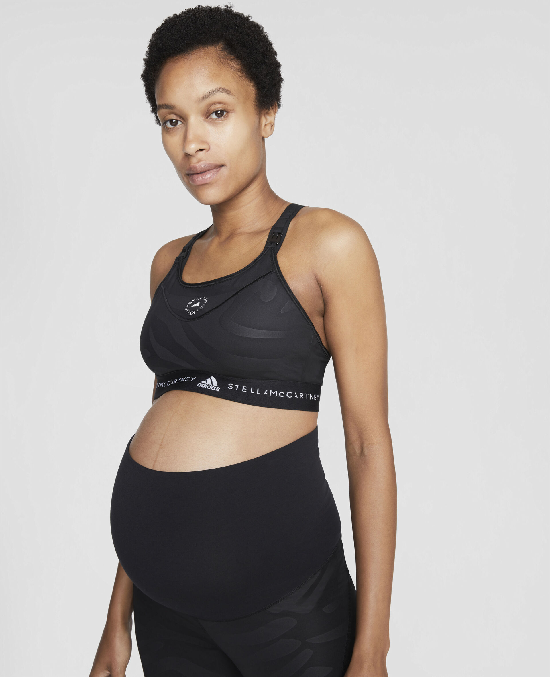 Women Black TrueStrength Maternity Medium Support Sports Bra