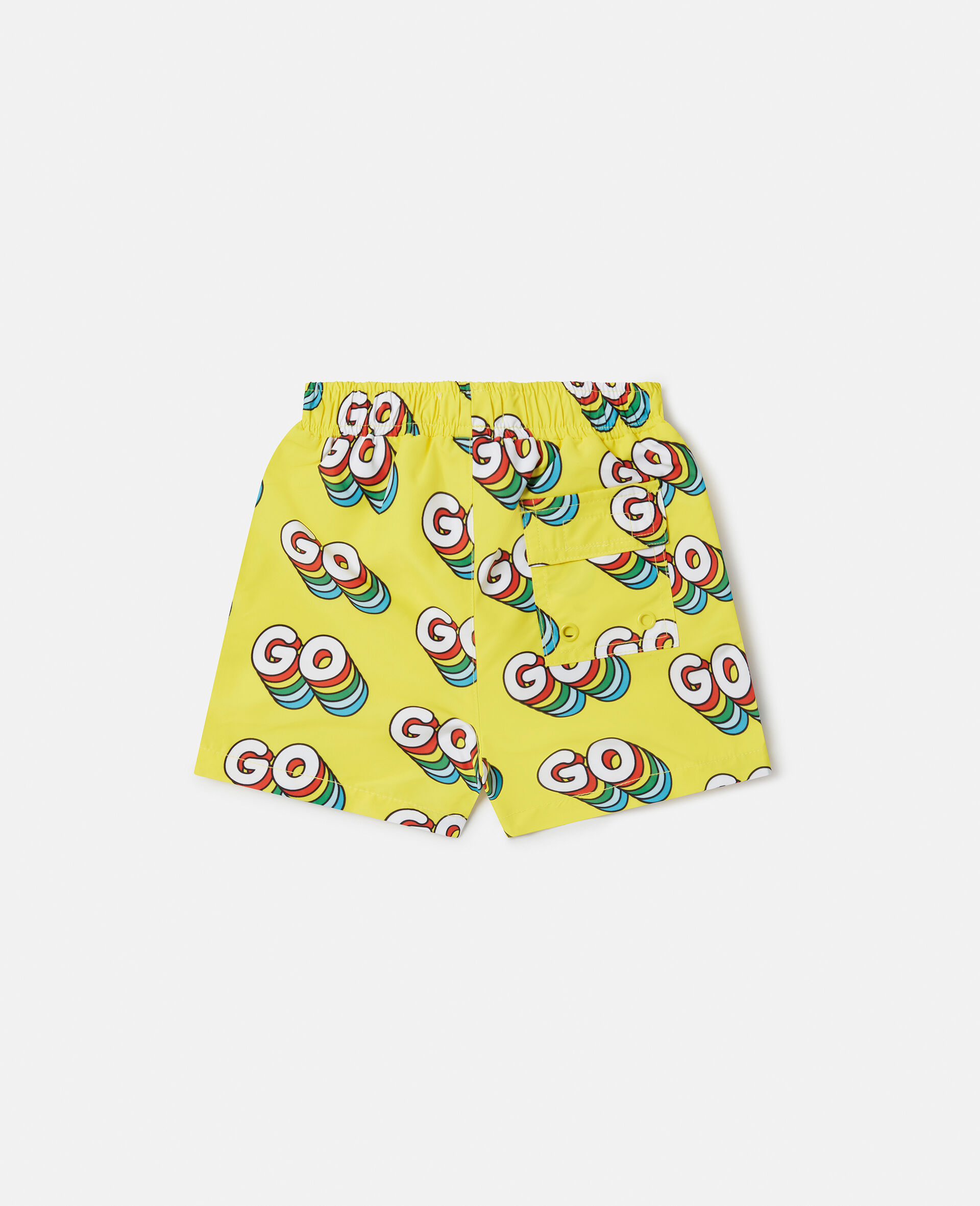 'GO' Print Swim Shorts-Multicolour-large image number 2