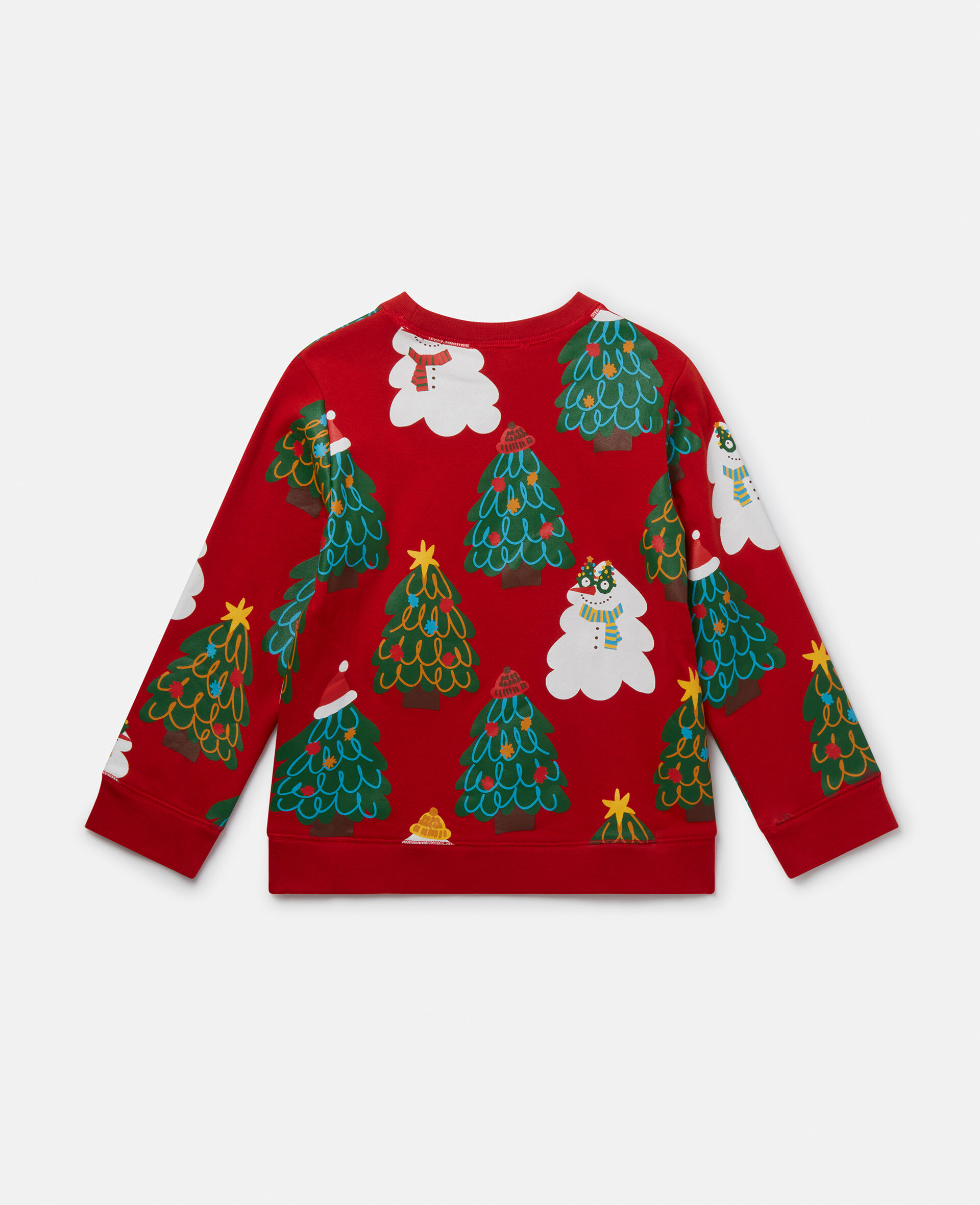 Christmas Tree Pattern Sweatshirt-Red-large Christmas Tree Pattern Sweatshirt-Red-large image number 2