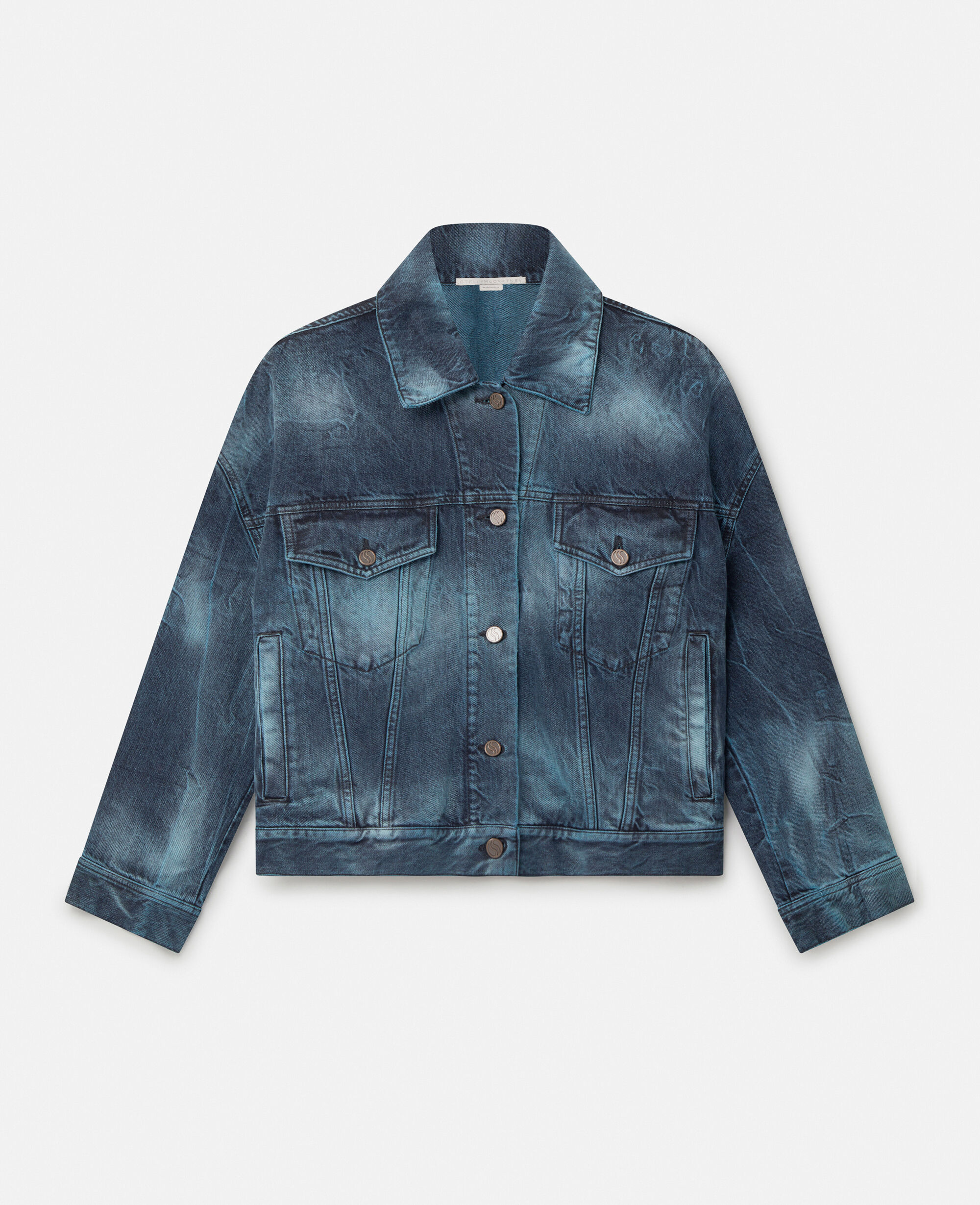 Women Aquamarine Tie Dye Oversized Denim Jacket Stella McCartney GB