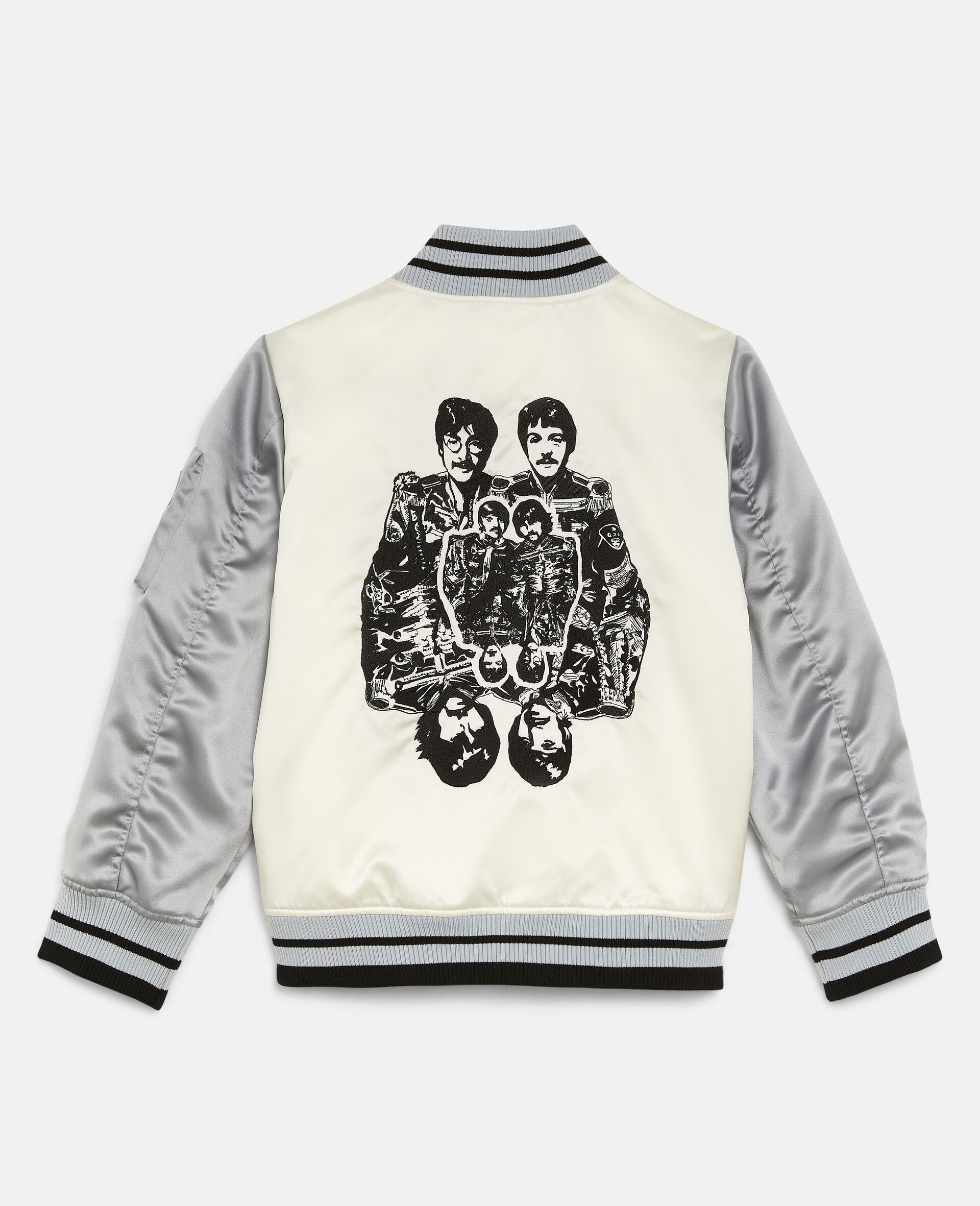 Veste bomber en satin Get Back -Blanc-large image number 2