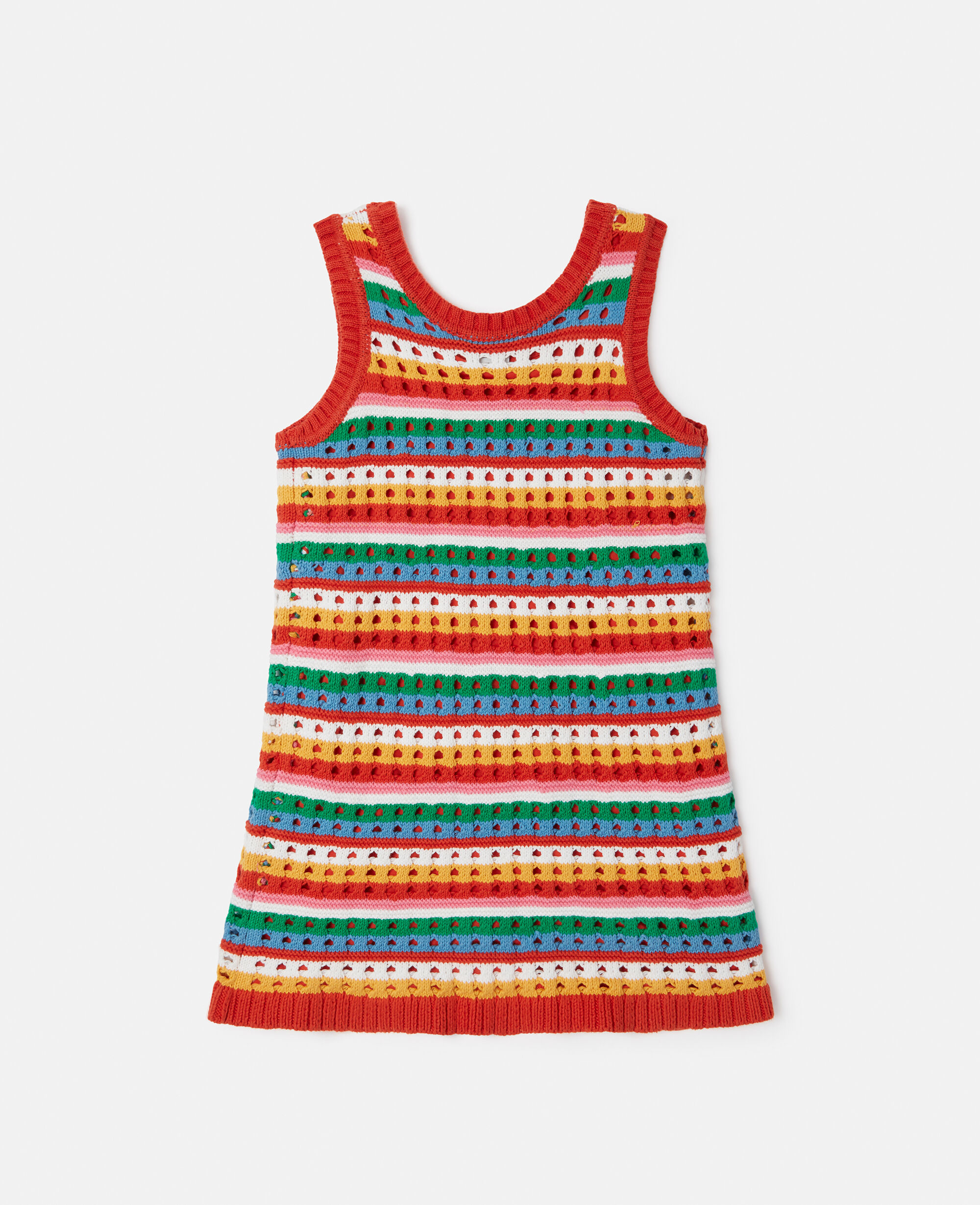 Kids Multicolor Stella Embroidered Crochet Sleeveless Dress