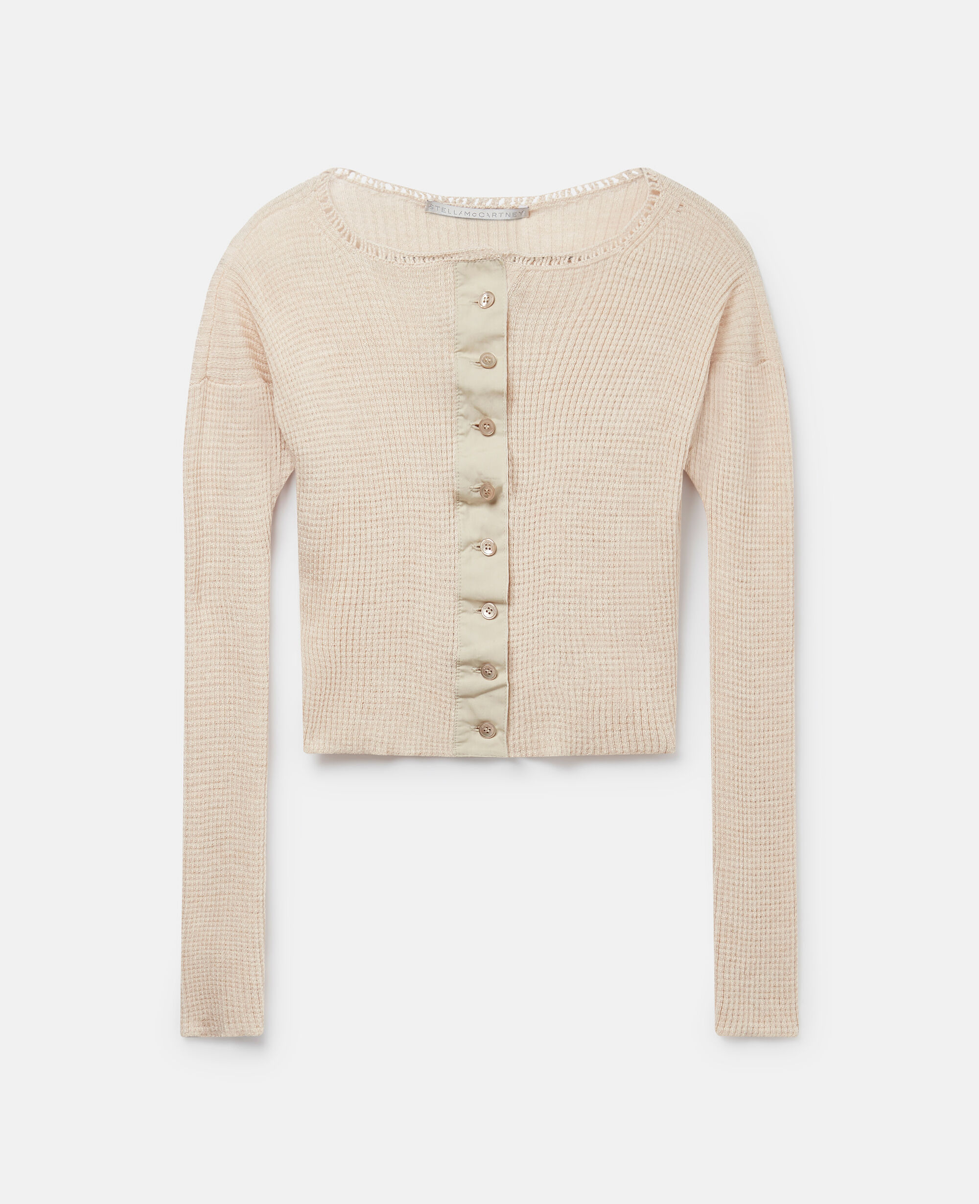 Stella McCartney asymmetric fringed cardi-coat - White