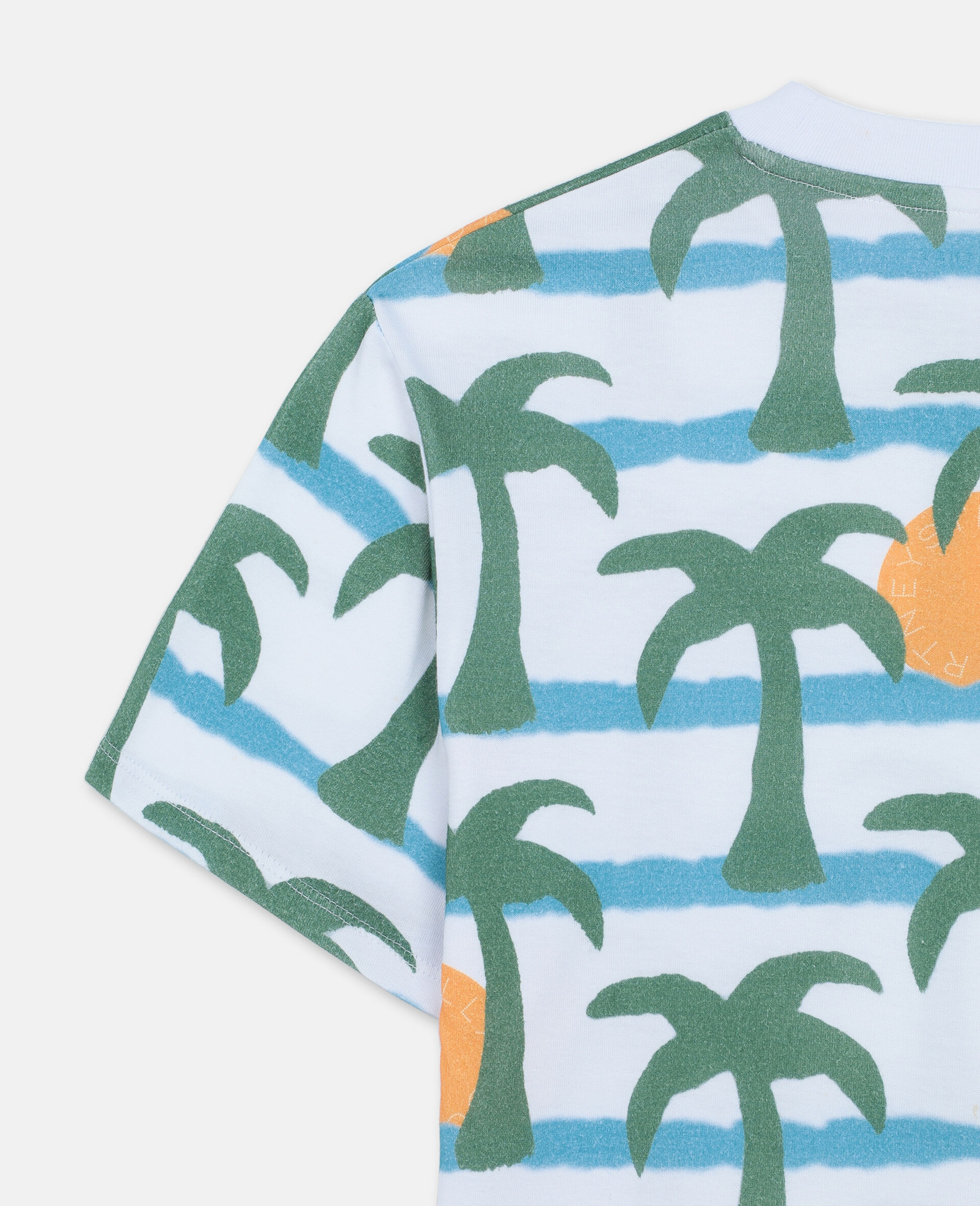Oversize Palm Cotton T-shirt -Multicolour-large image number 2