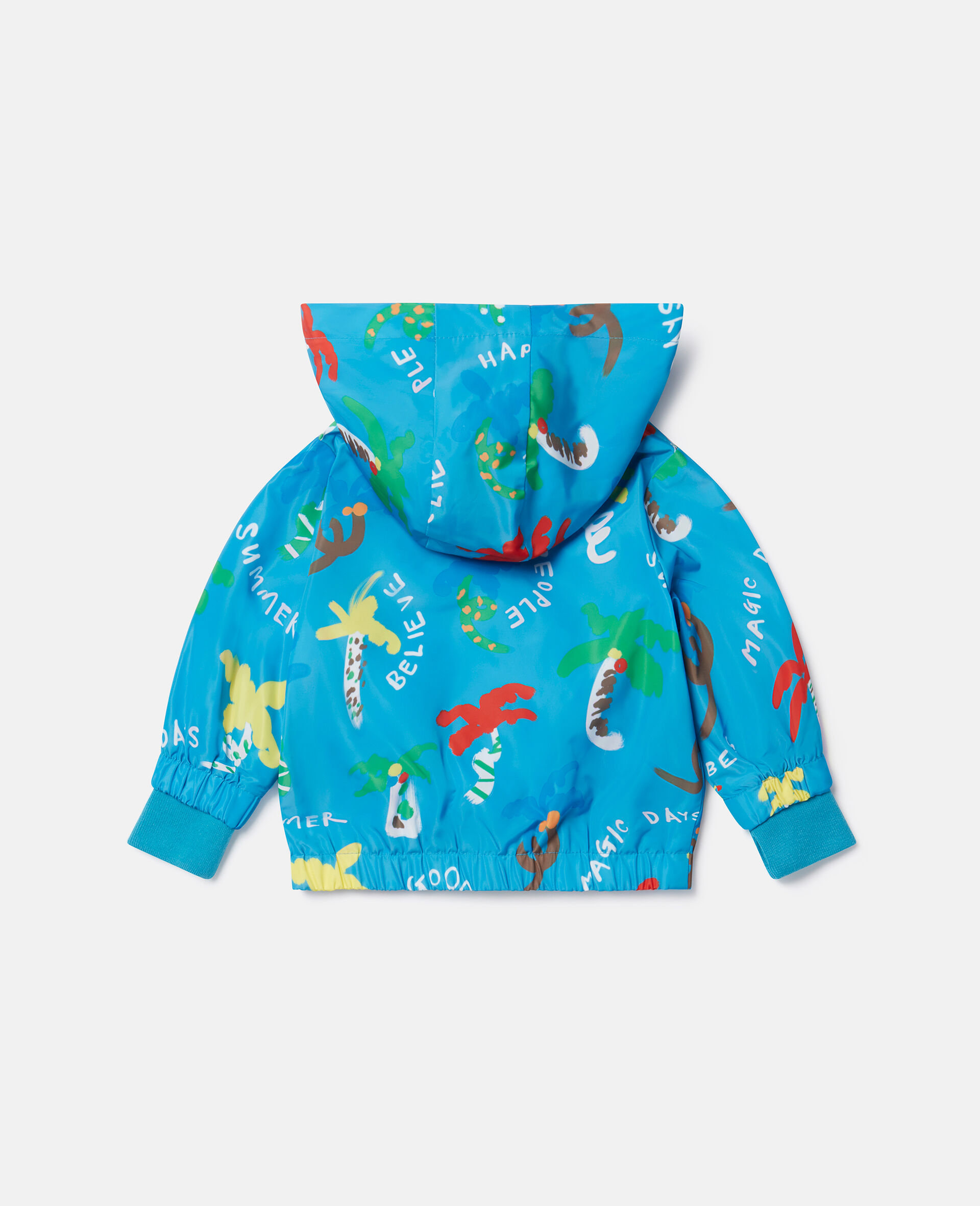 Good Vibes Palm Print Jacket-Blue-large image number 2
