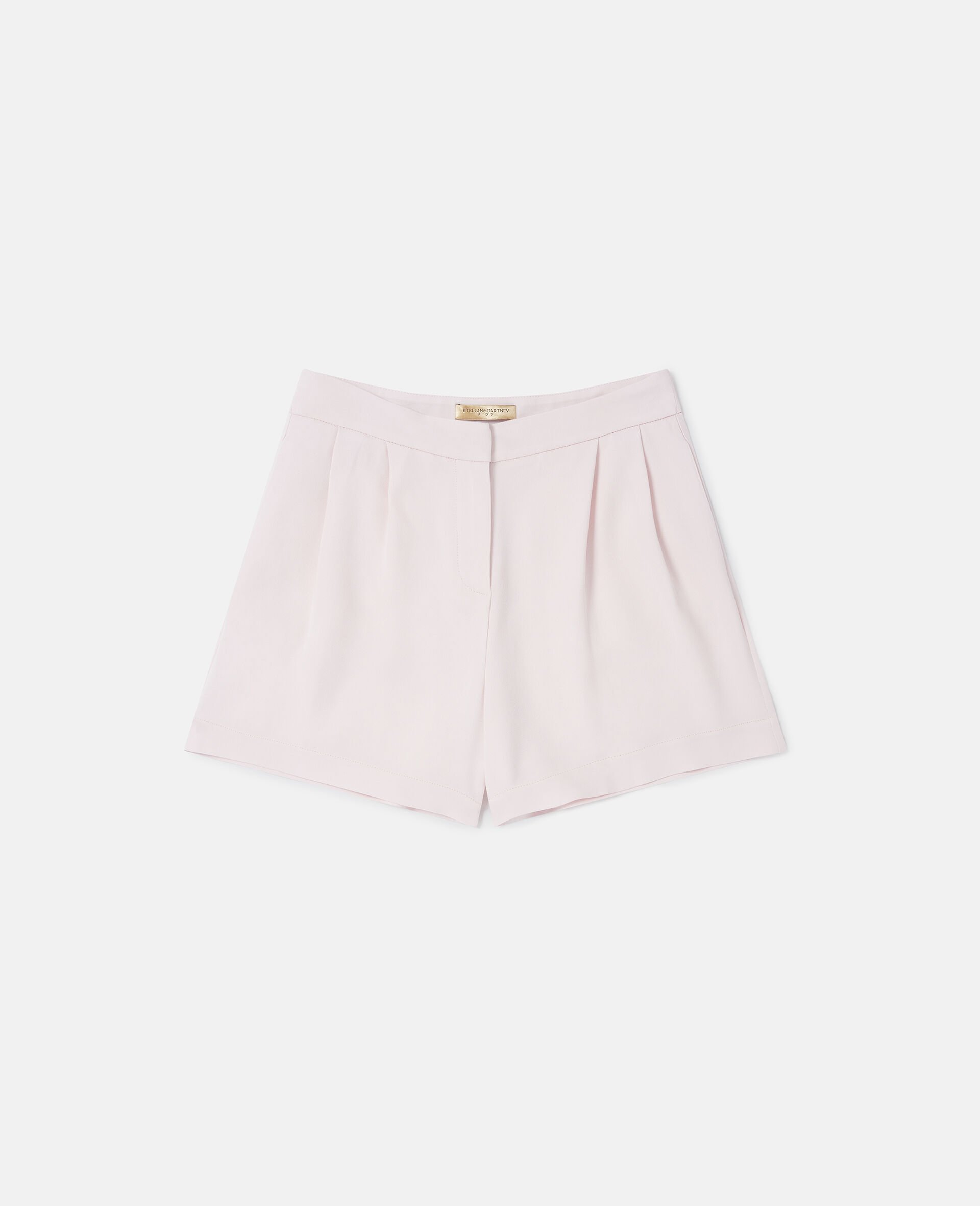 Tailored Pleated Shorts-Pink-large image number 0