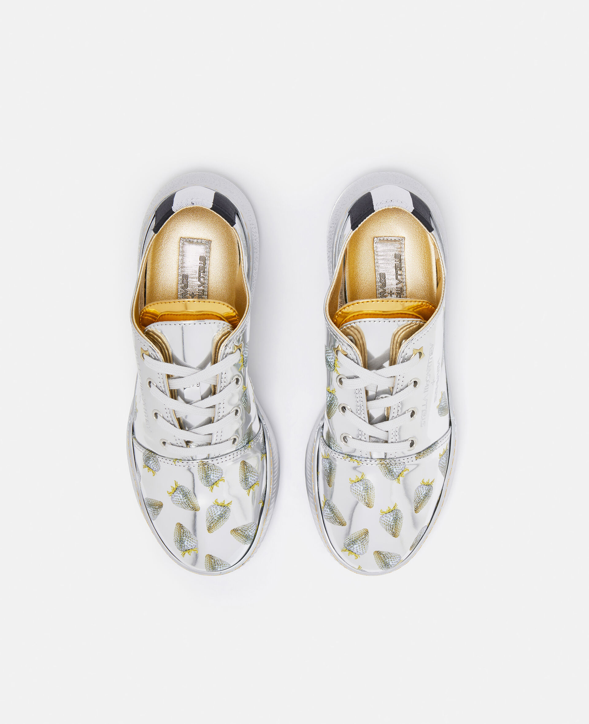 Loop Strawberry-Print Metallic Low-Top Trainers-Multicoloured-large image number 3