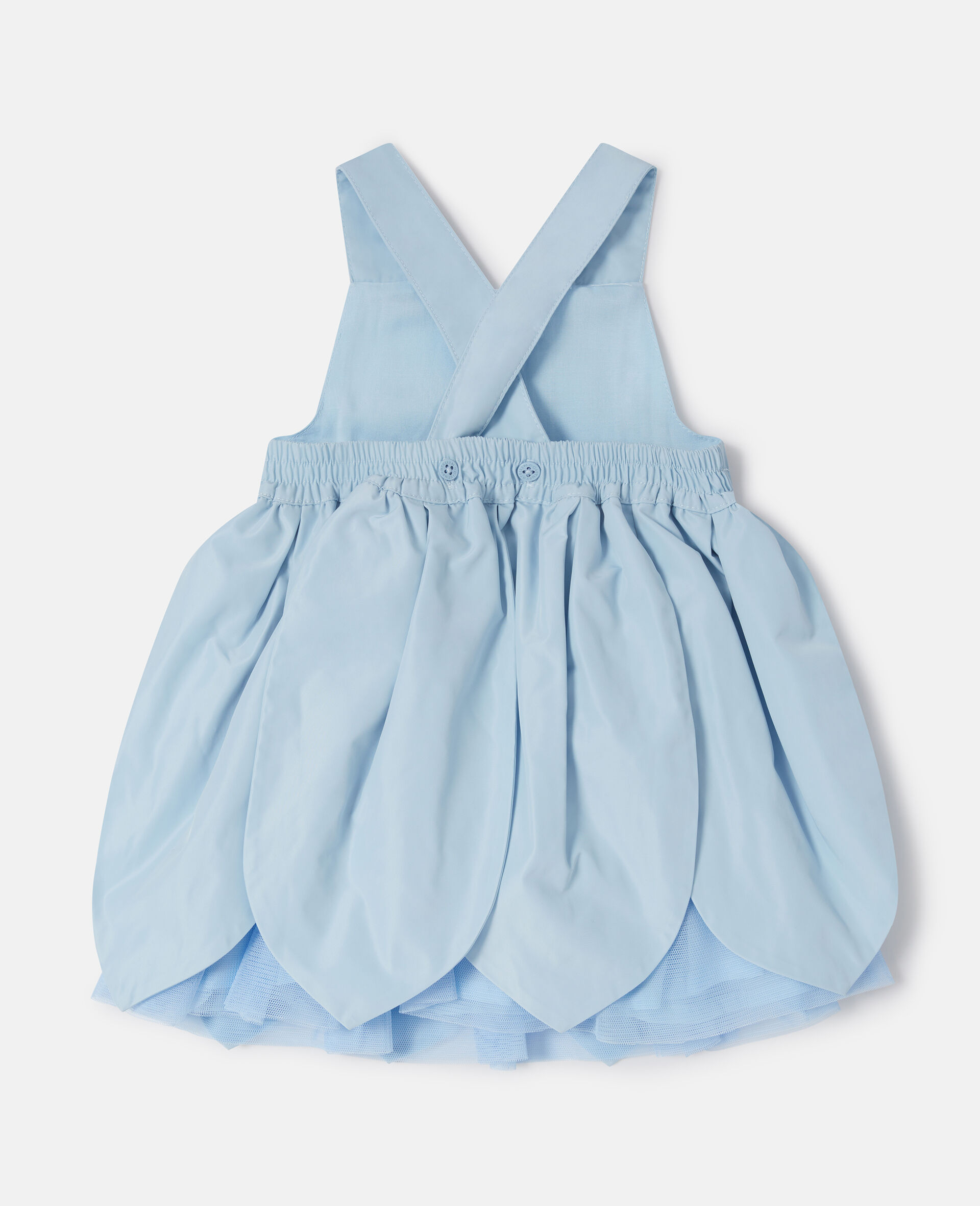 Petals Sleeveless Paneled Tulle Dress-Blue-large image number 2