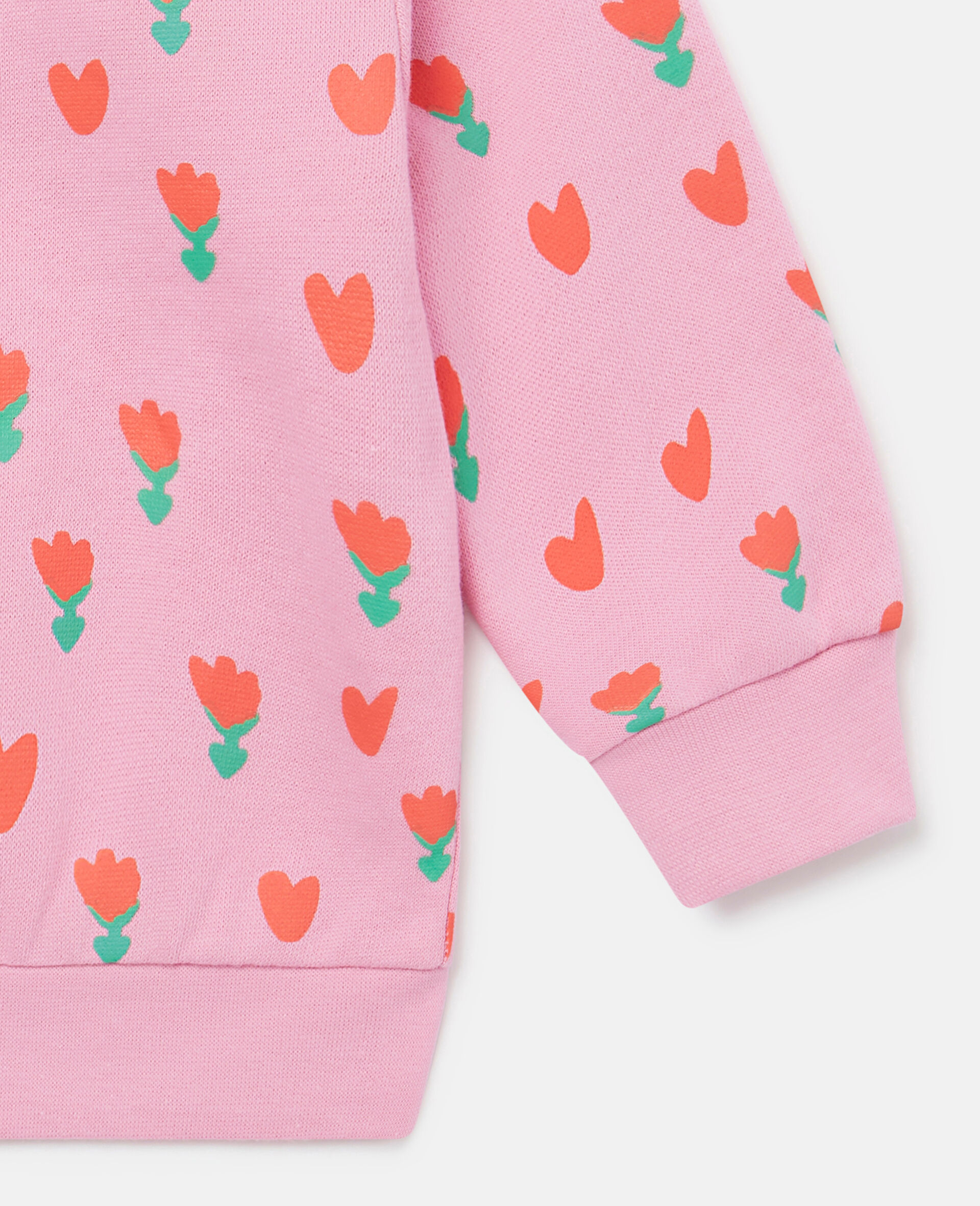 Tulip Print Sweatshirt-Pink-large Tulip Print Sweatshirt-Pink-large image number 3