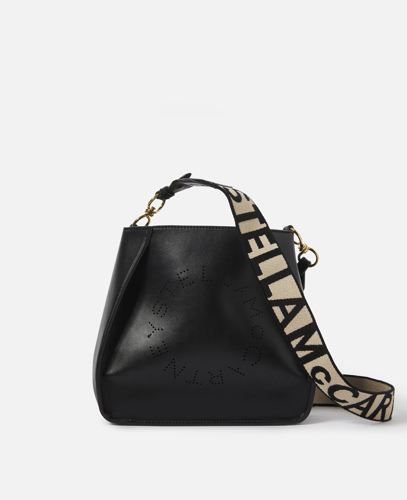 Women ブラック マイクロ ステラ ロゴ ショルダー バッグ | Stella McCartney JP