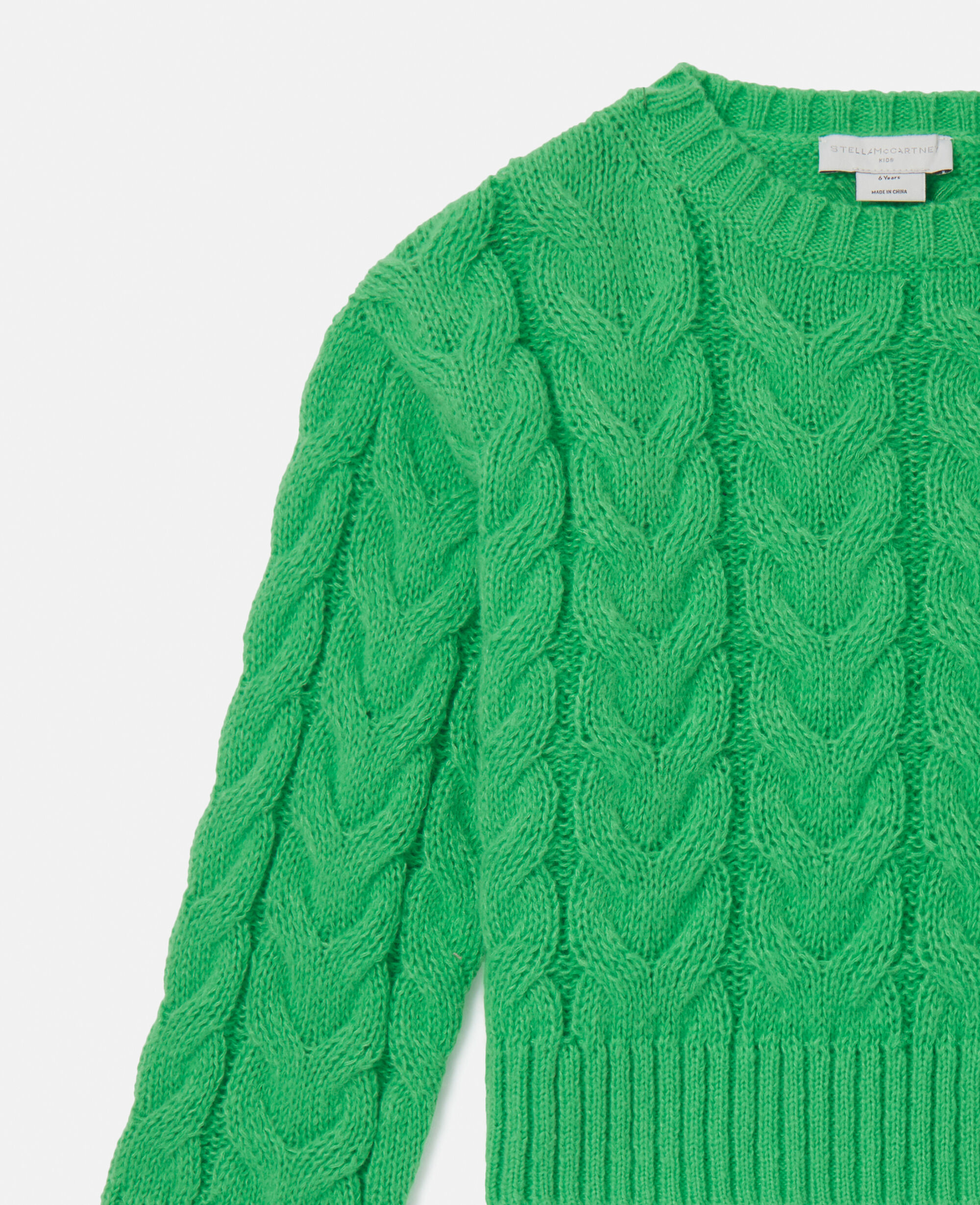 Women Green Cable Knit Jumper | Stella McCartney LU