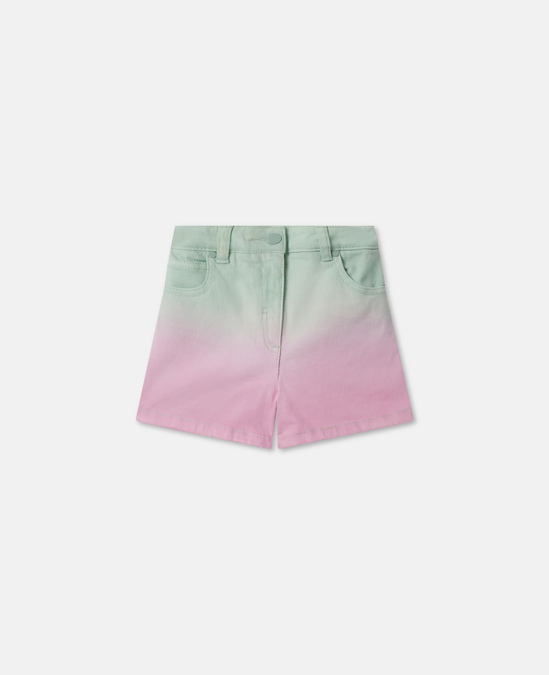 Ombré Denim Shorts-Multicolour-large image number 0