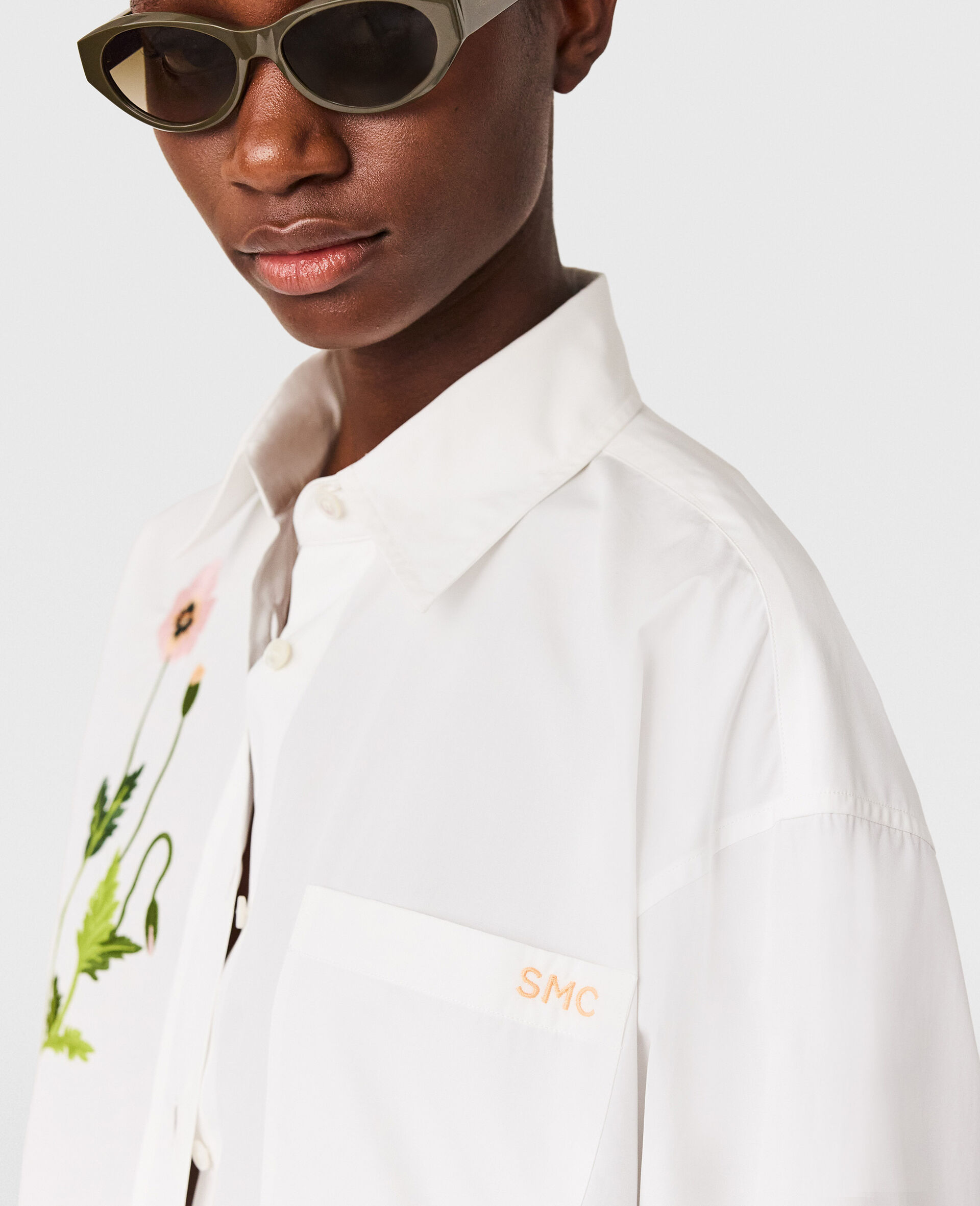 Chemise a broderie florale-Blanc-large image number 3