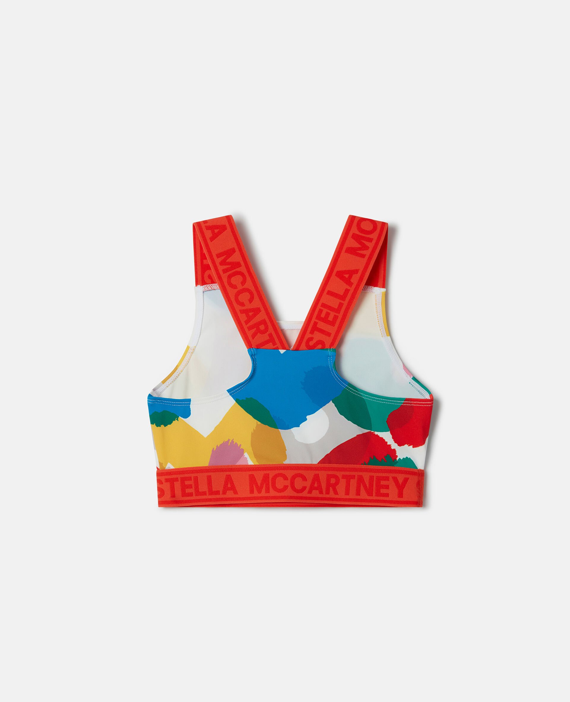 Smudge Print Sports Crop Top-Multicolour-large image number 2