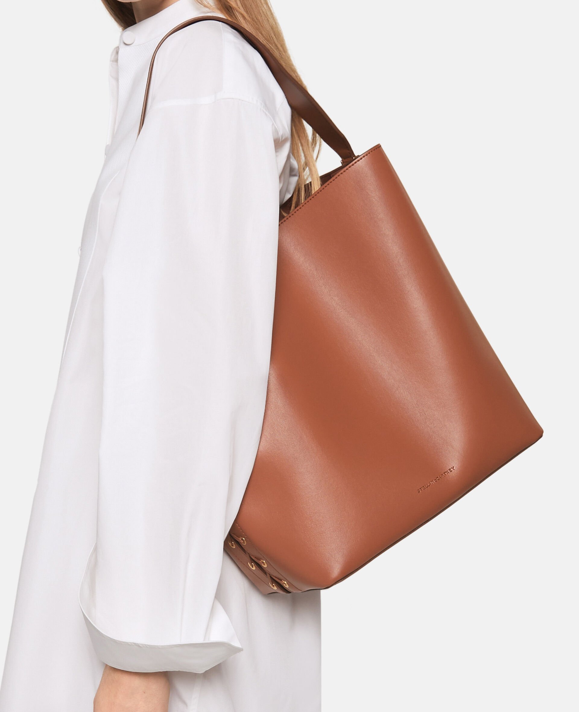 Frayme Whipstitch Tote Bag-Black-large image number 2