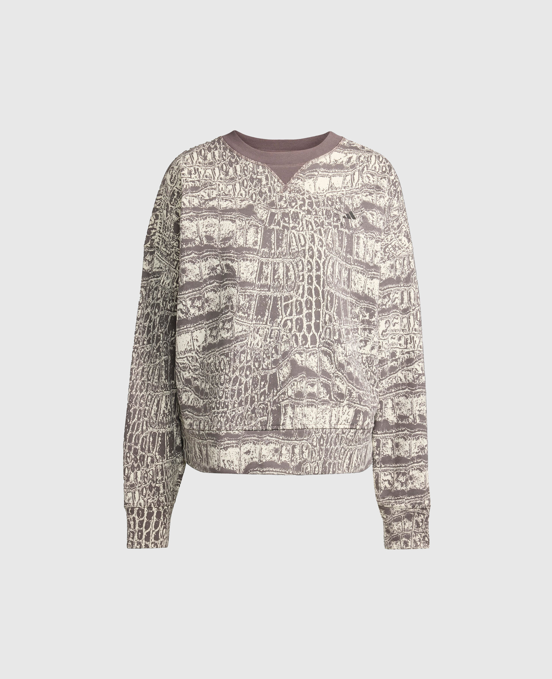 Logo Graphic Print Crewneck Sweatshirt-Beige-large image number 0