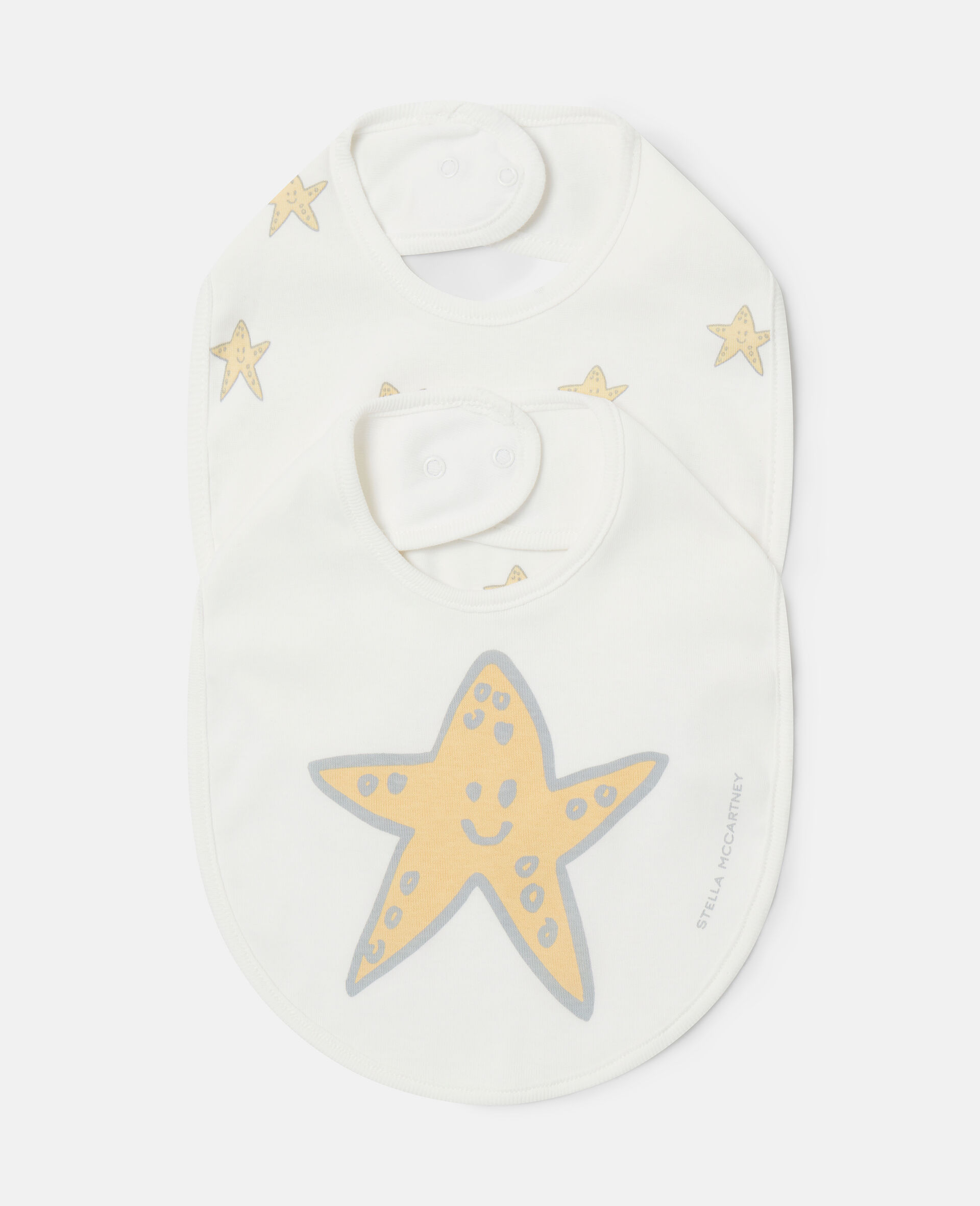 2 Pack of Smiling Stella Star Print Bibs-Multicolour-large image number 0