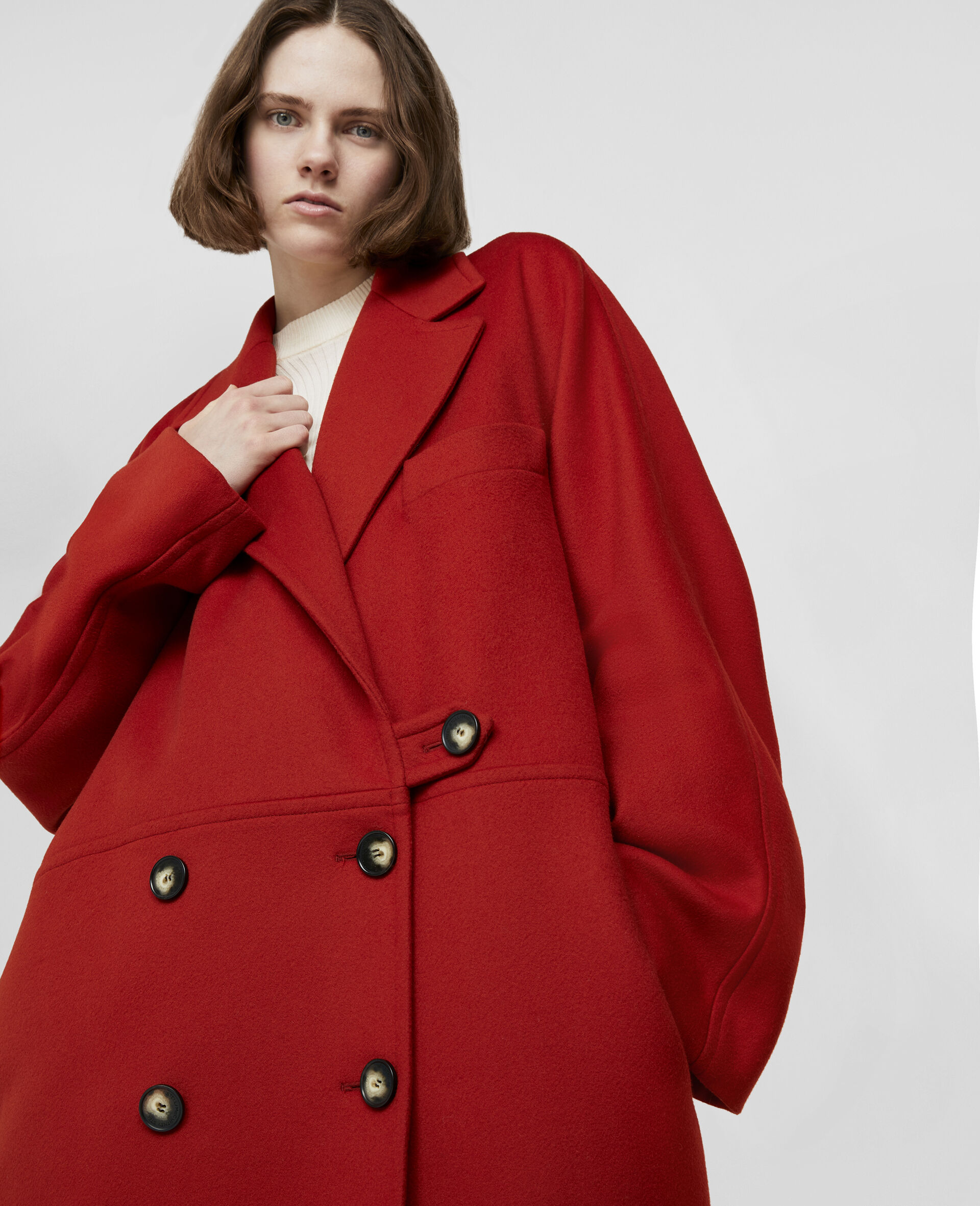 Wool Coat-Red-large image number 3