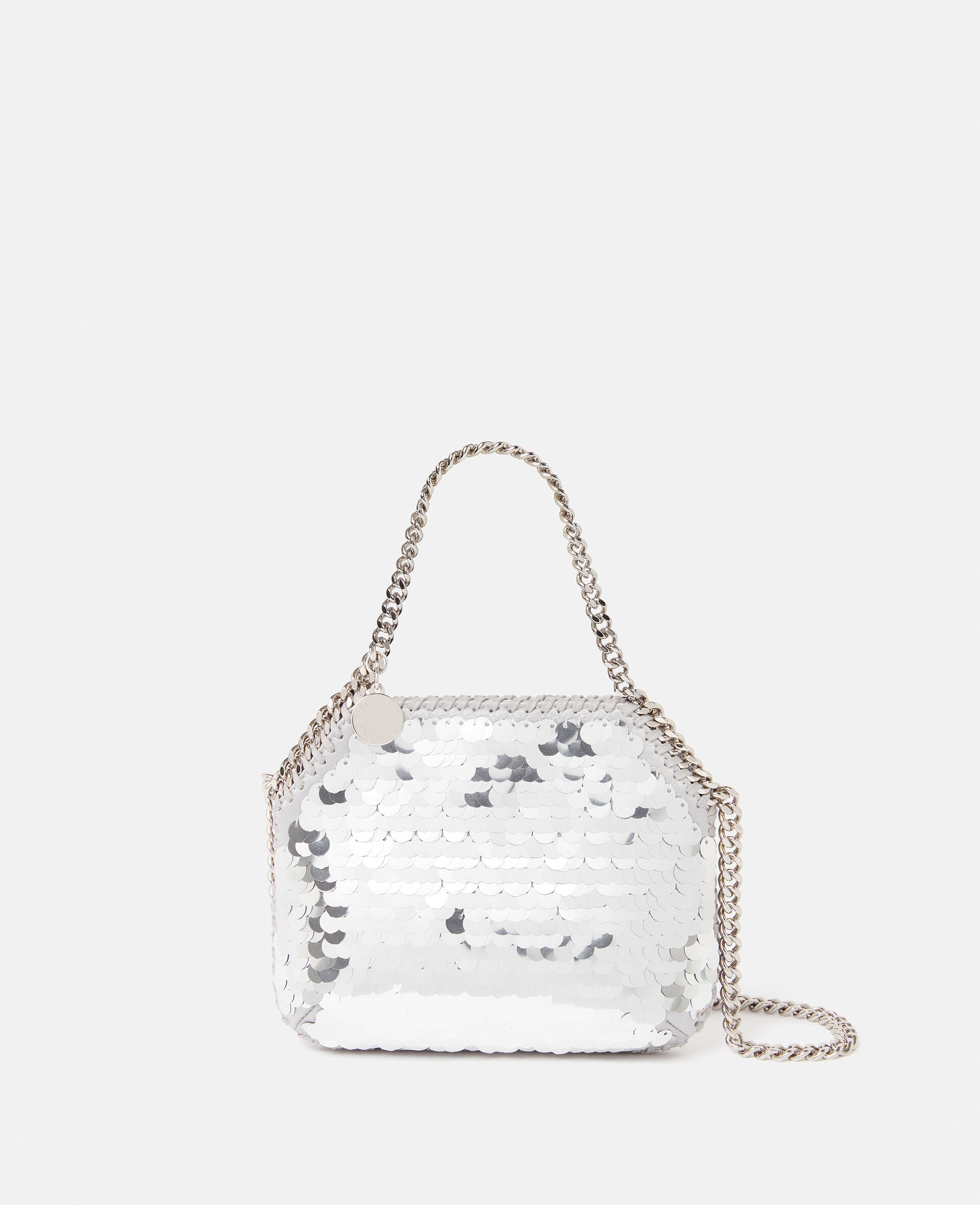Falabella Oversized Sequin Mini Tote Bag-Silver-large image number 0