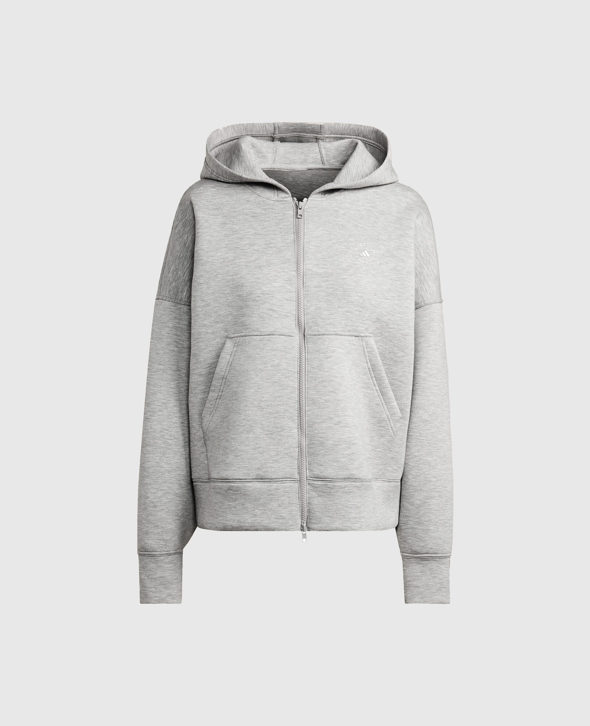 Sweat a capuche en scuba-Gris-large image number 0
