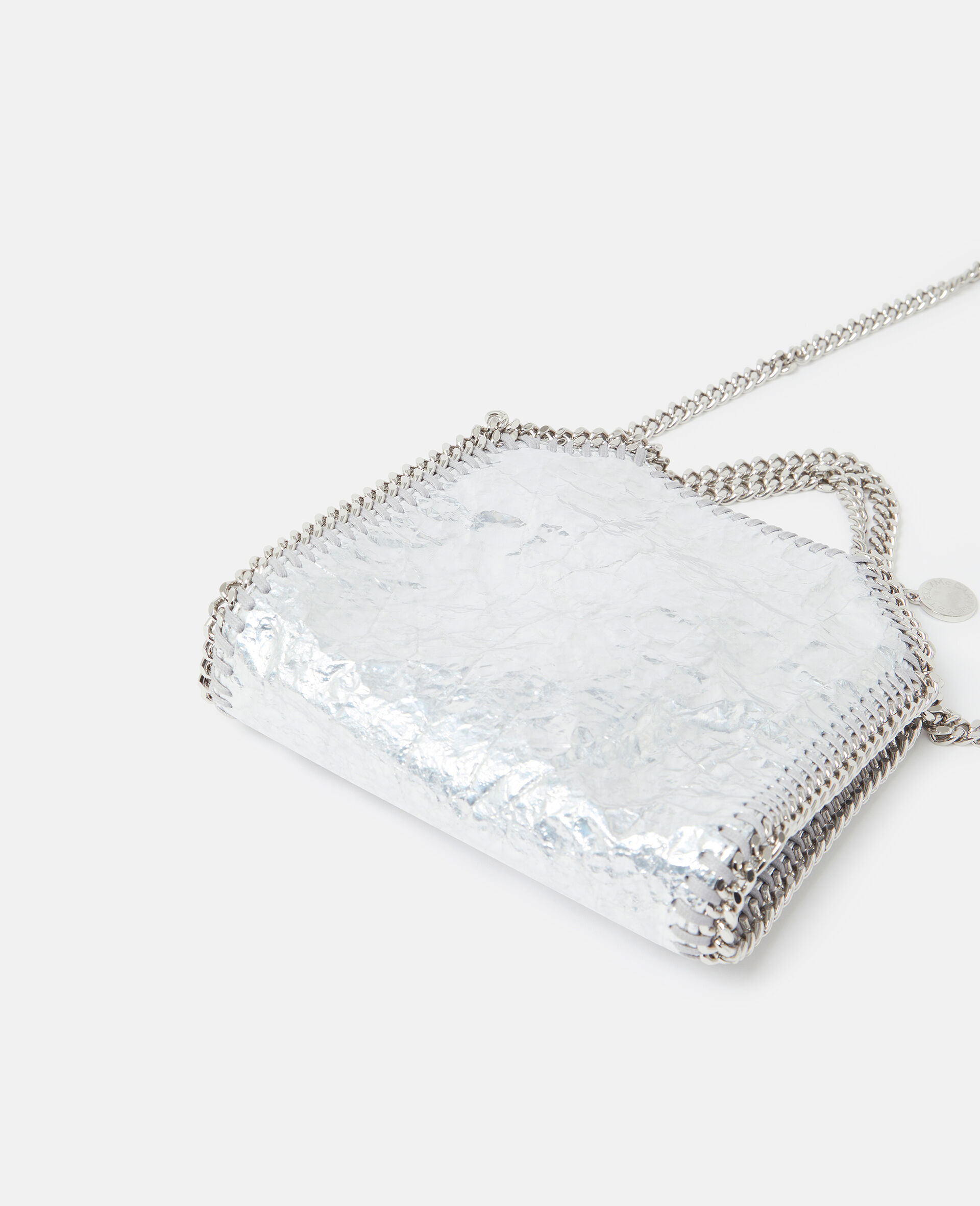 Édition limitée Mini cabas Falabella métallisé et craquelé-Silver-large image number 6