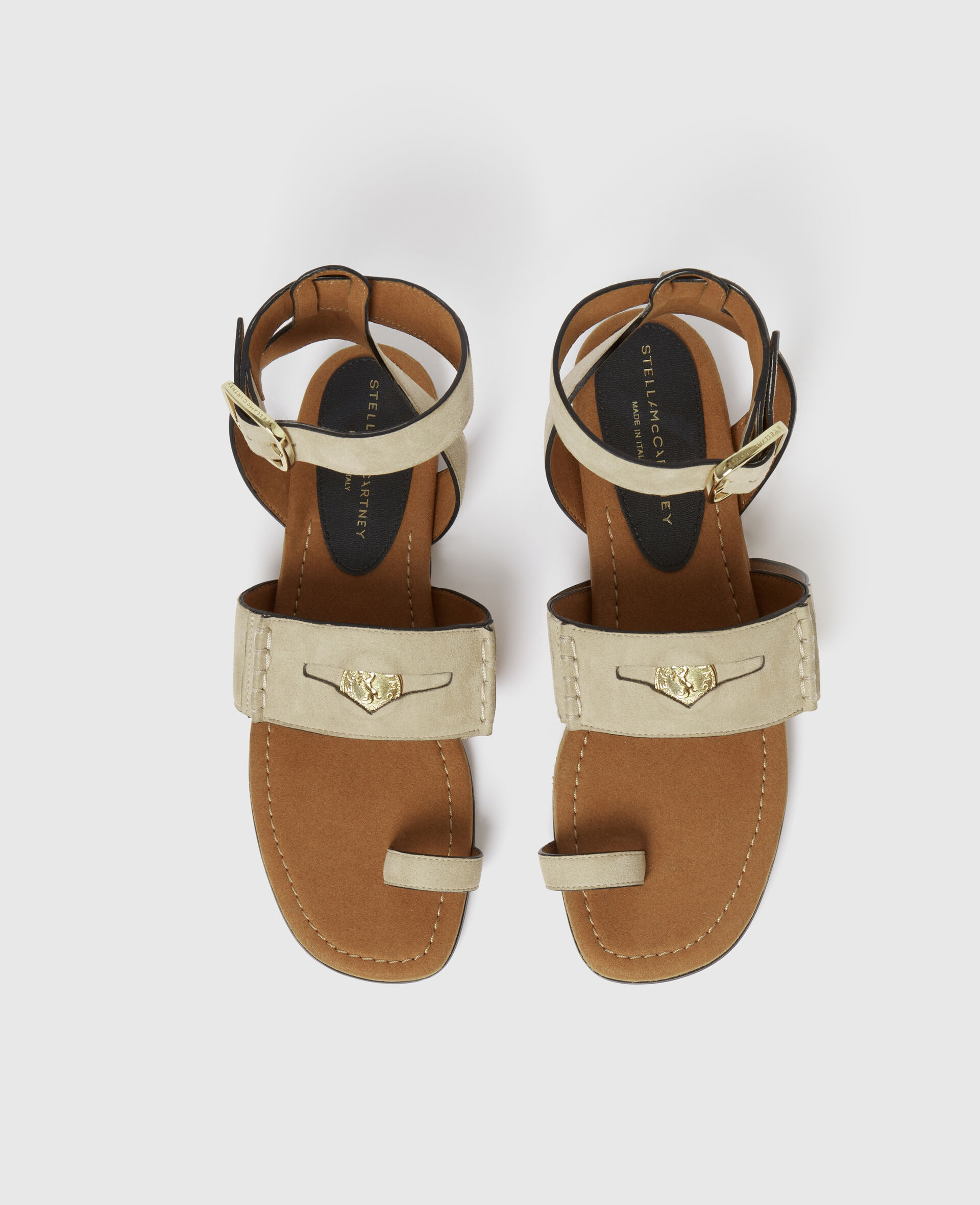 Gaia Ankle Buckle Sandals-Beige-large image number 3