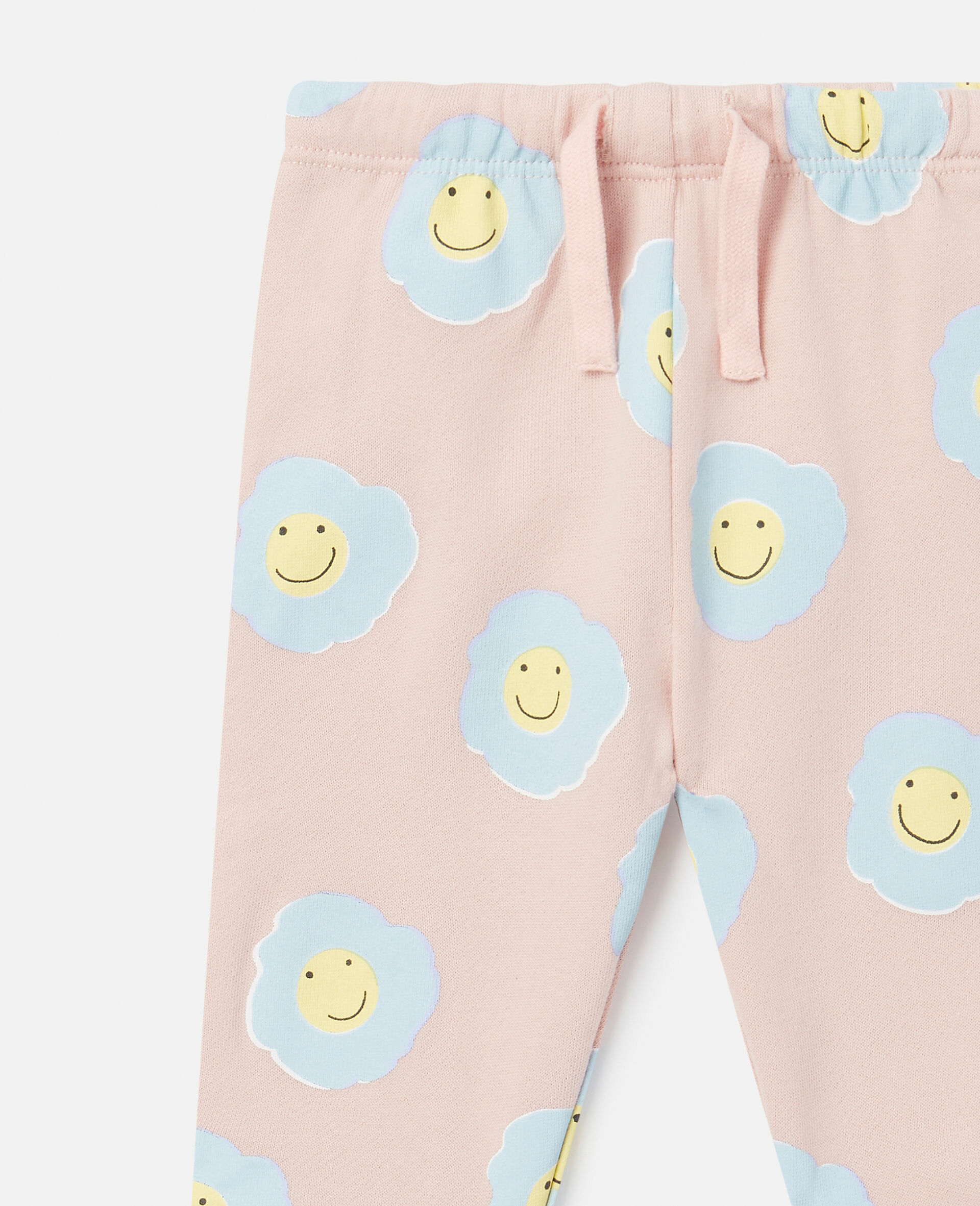 Smiley Flower Print Joggers-Pink-large image number 1