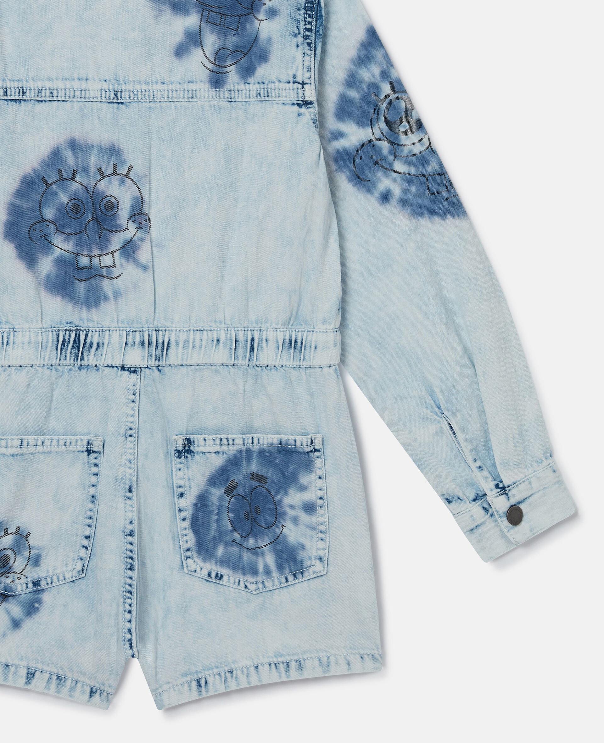 SpongeBob Graphic Denim Dress-Blue-large image number 3