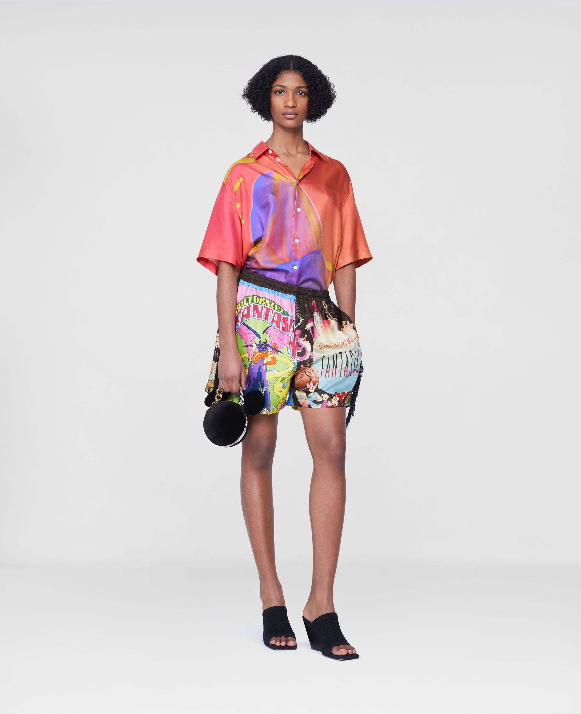Stella McCartney Abbigliamento Camicie Camicie a maniche corte Camicia in Seta Stampa Fantasia Paesaggio 
