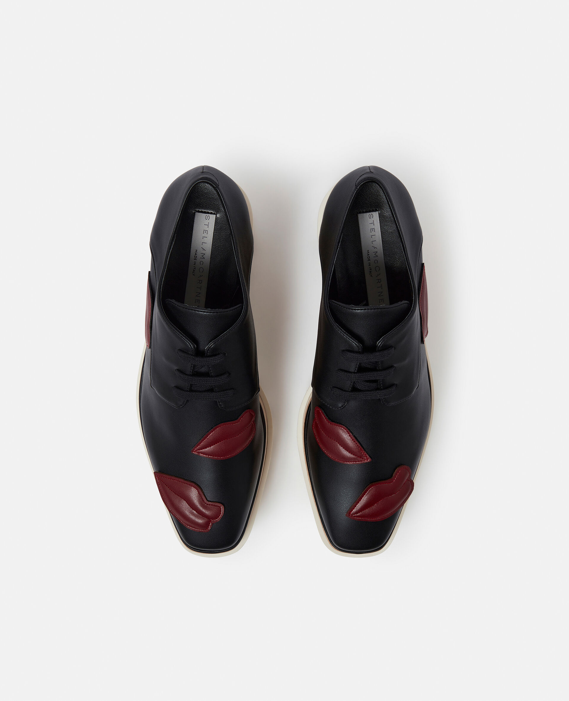 Elyse Lip Appliqu&eacute; Platform Shoes-Black-large image number 3