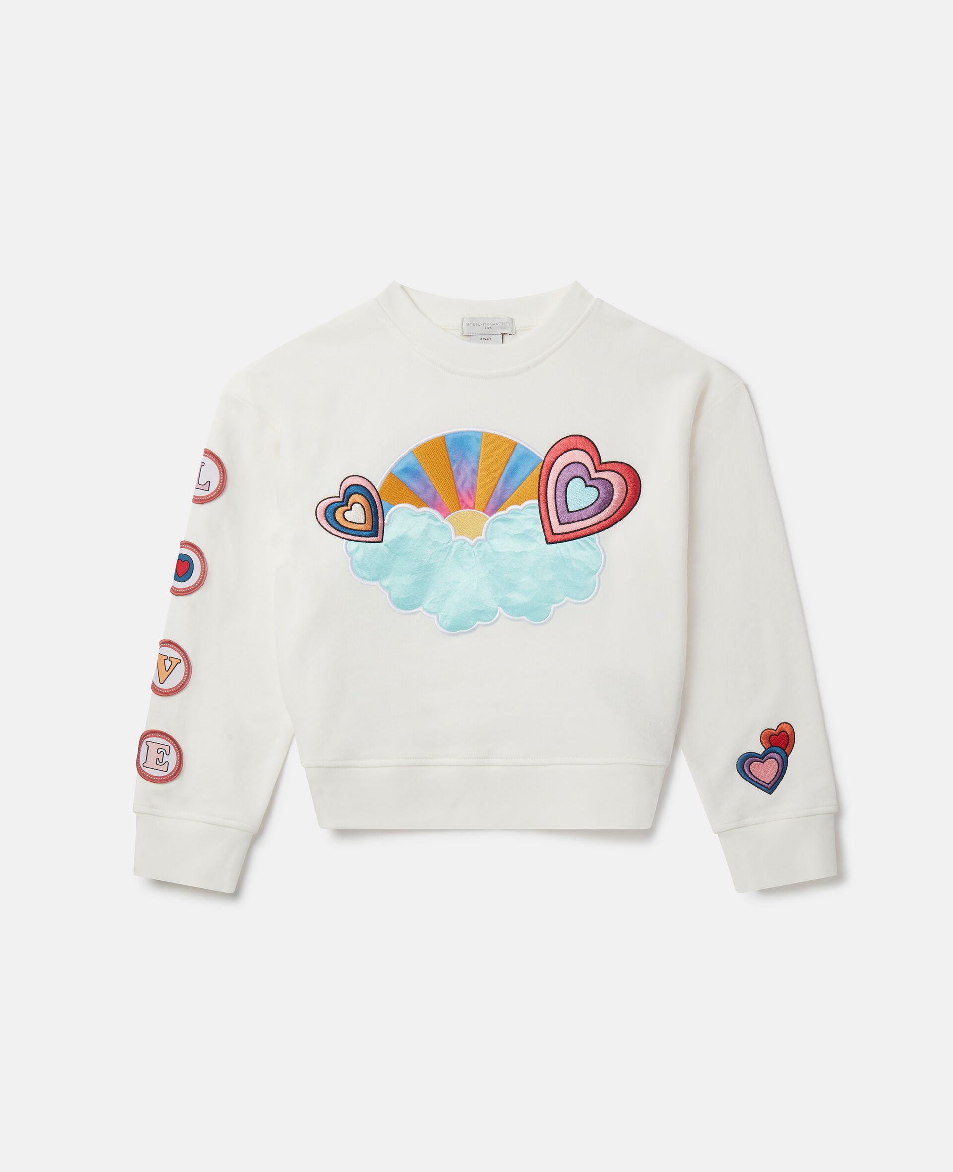 I Love You Embroidered Sweatshirt-Multicolour-model