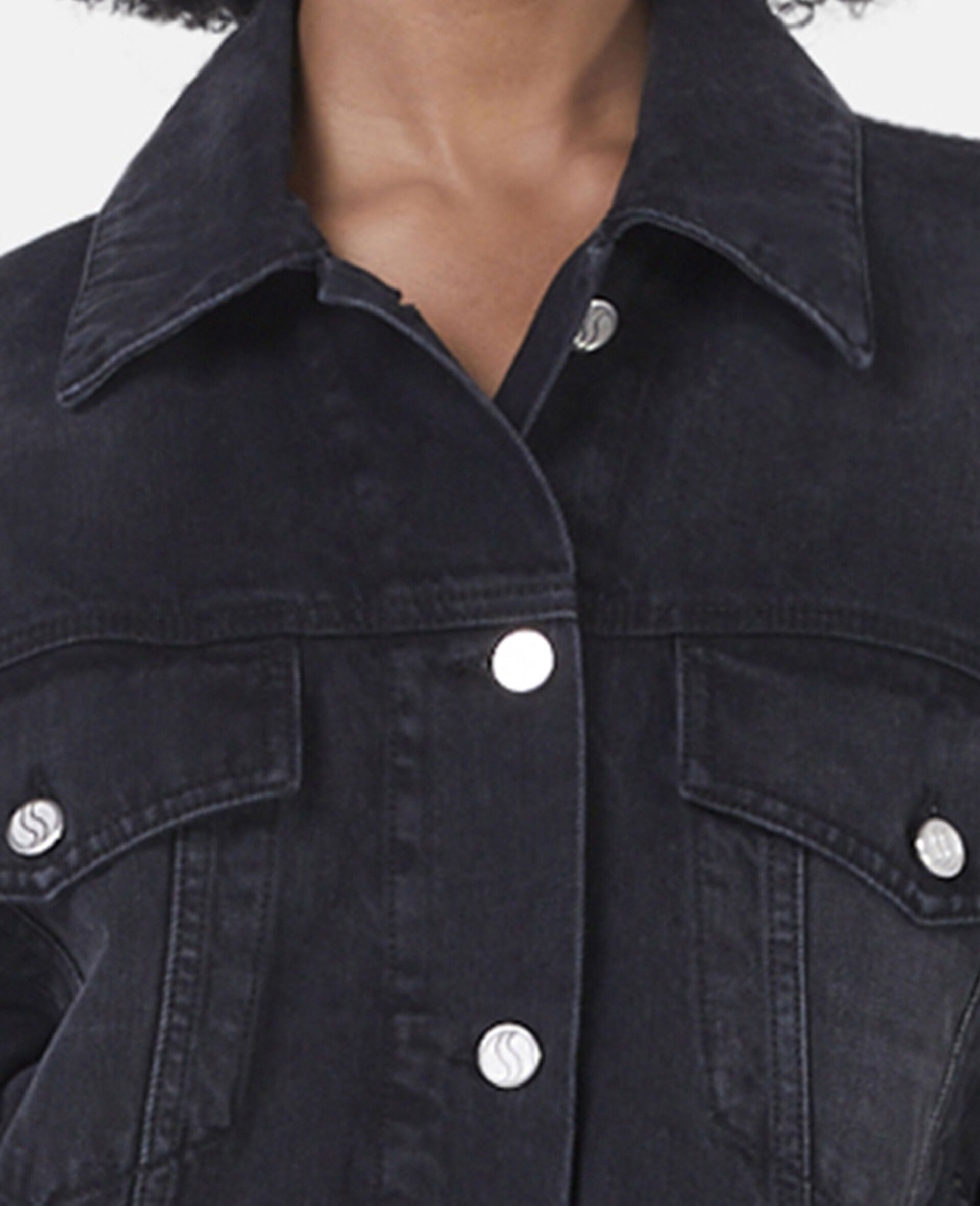 Falabella Oversized Denim Jacket-Black-large image number 3