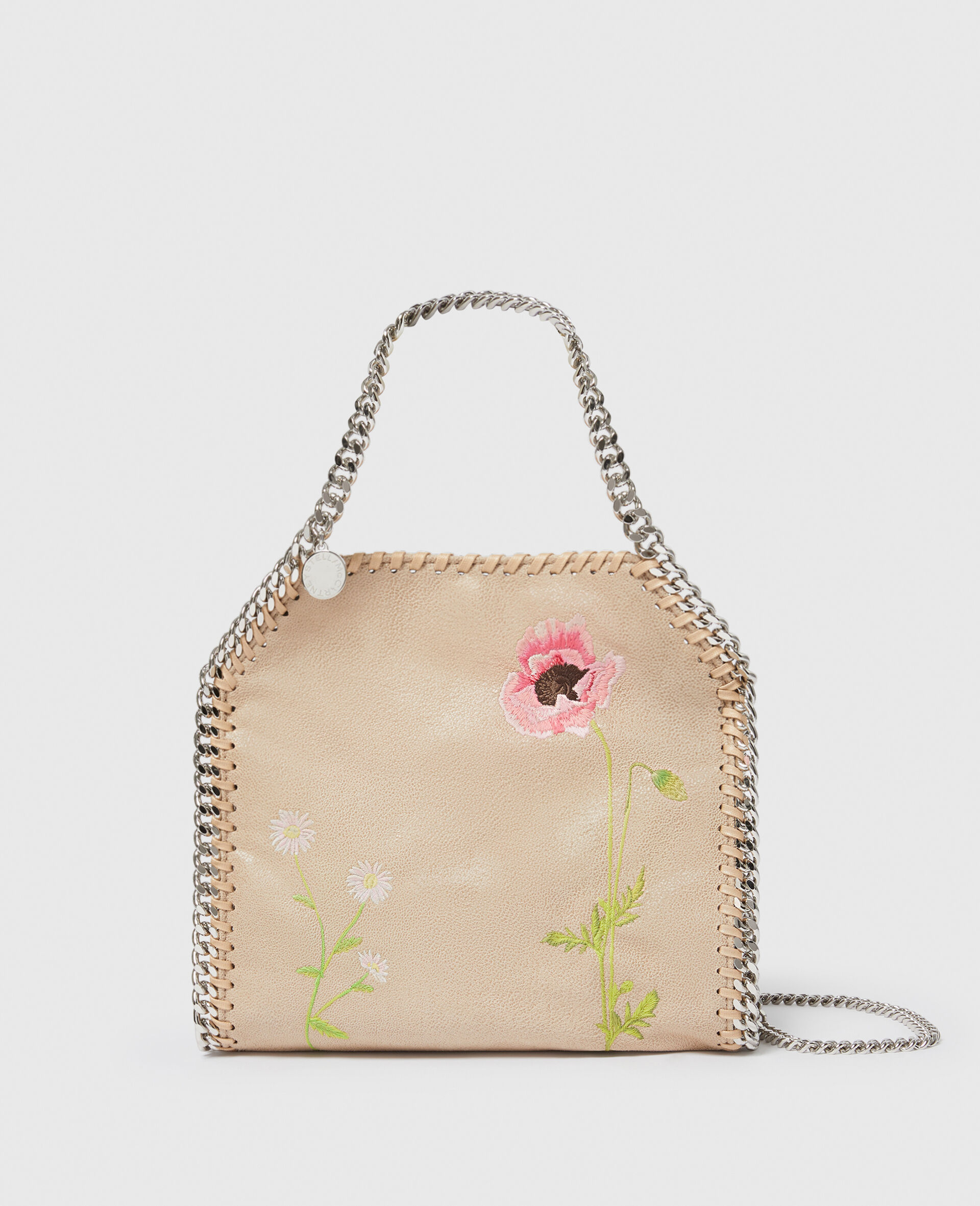 Bestickte Mini-Tasche Falabella-Cream-large image number 0